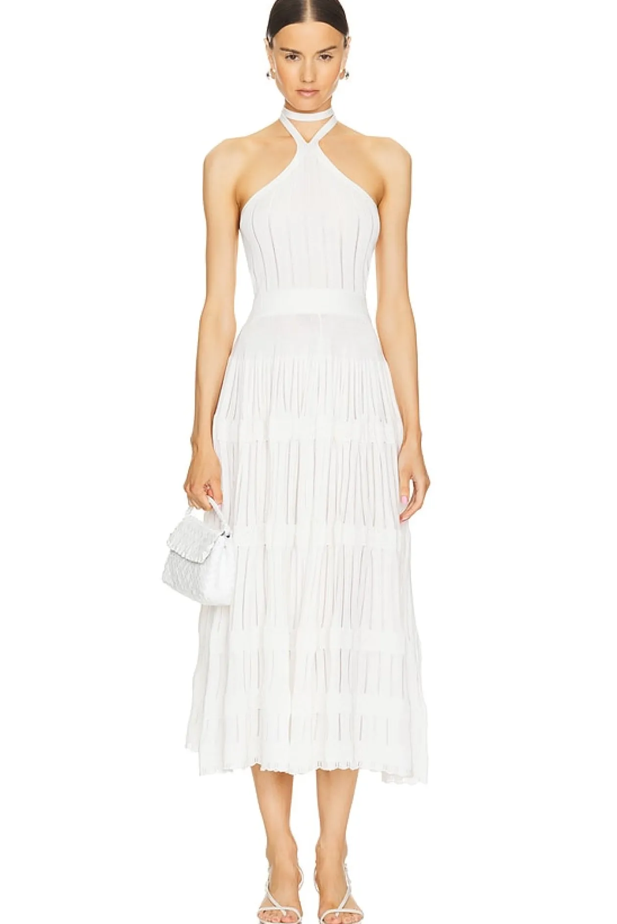 Alexis Myla Knit Halter Dress in White