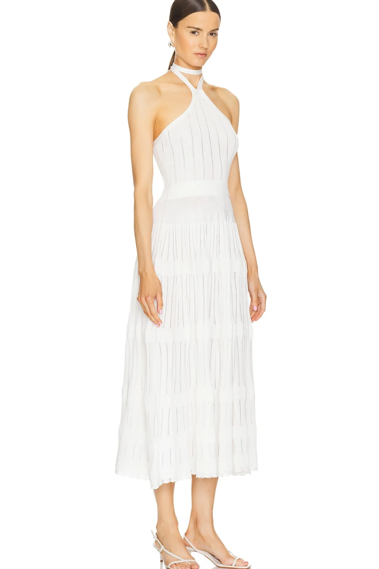 Alexis Myla Knit Halter Dress in White