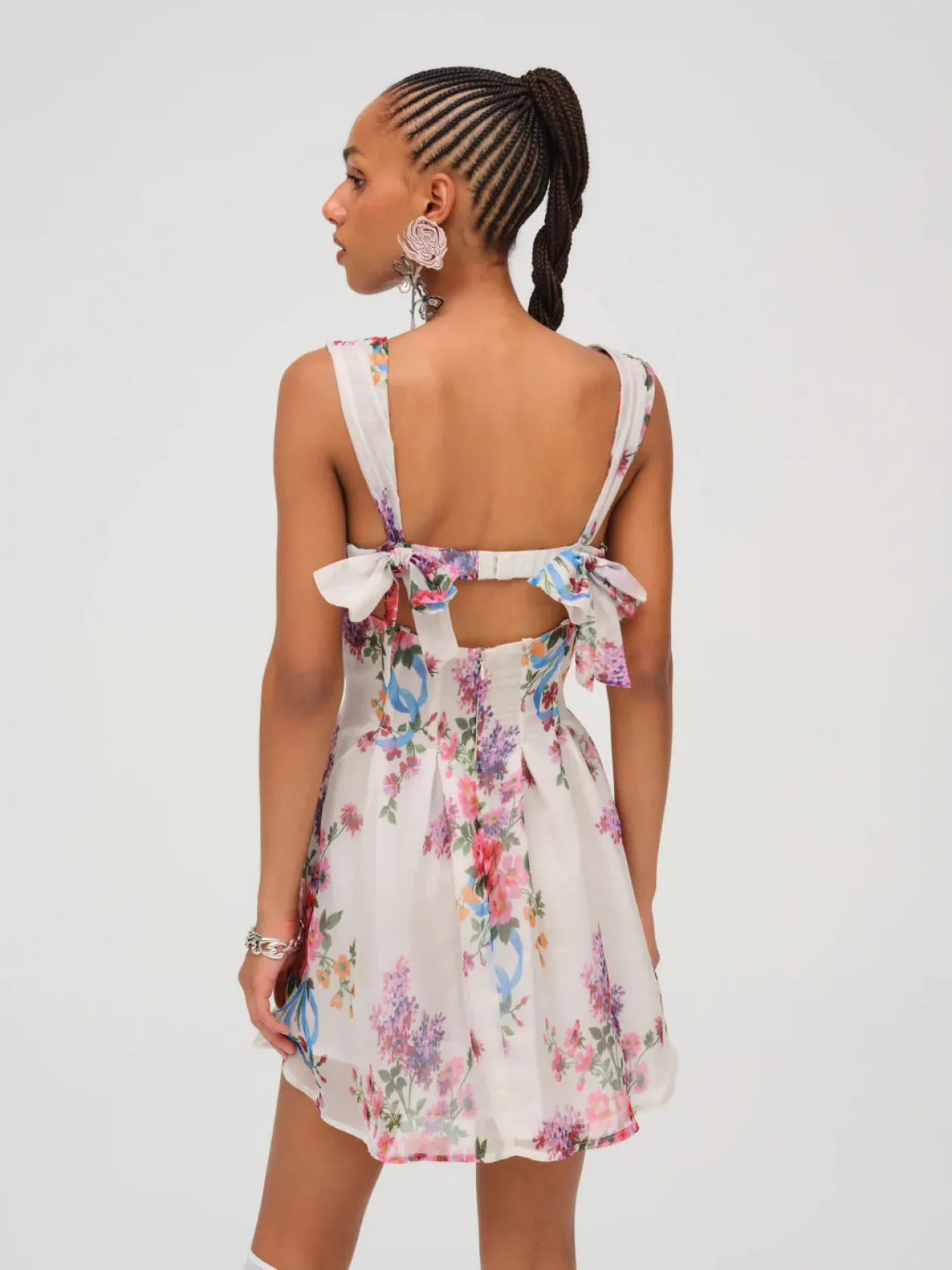 August Mini Dress in Multicolor Floral