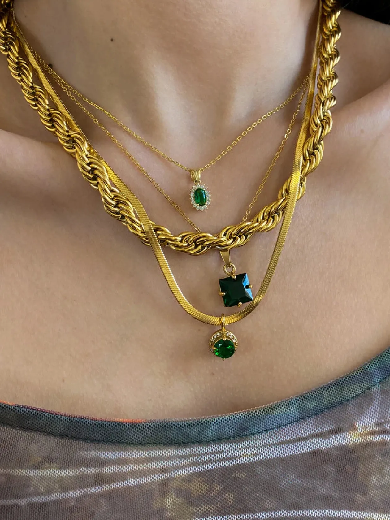 Aurelian Gold Rope Chain Necklace