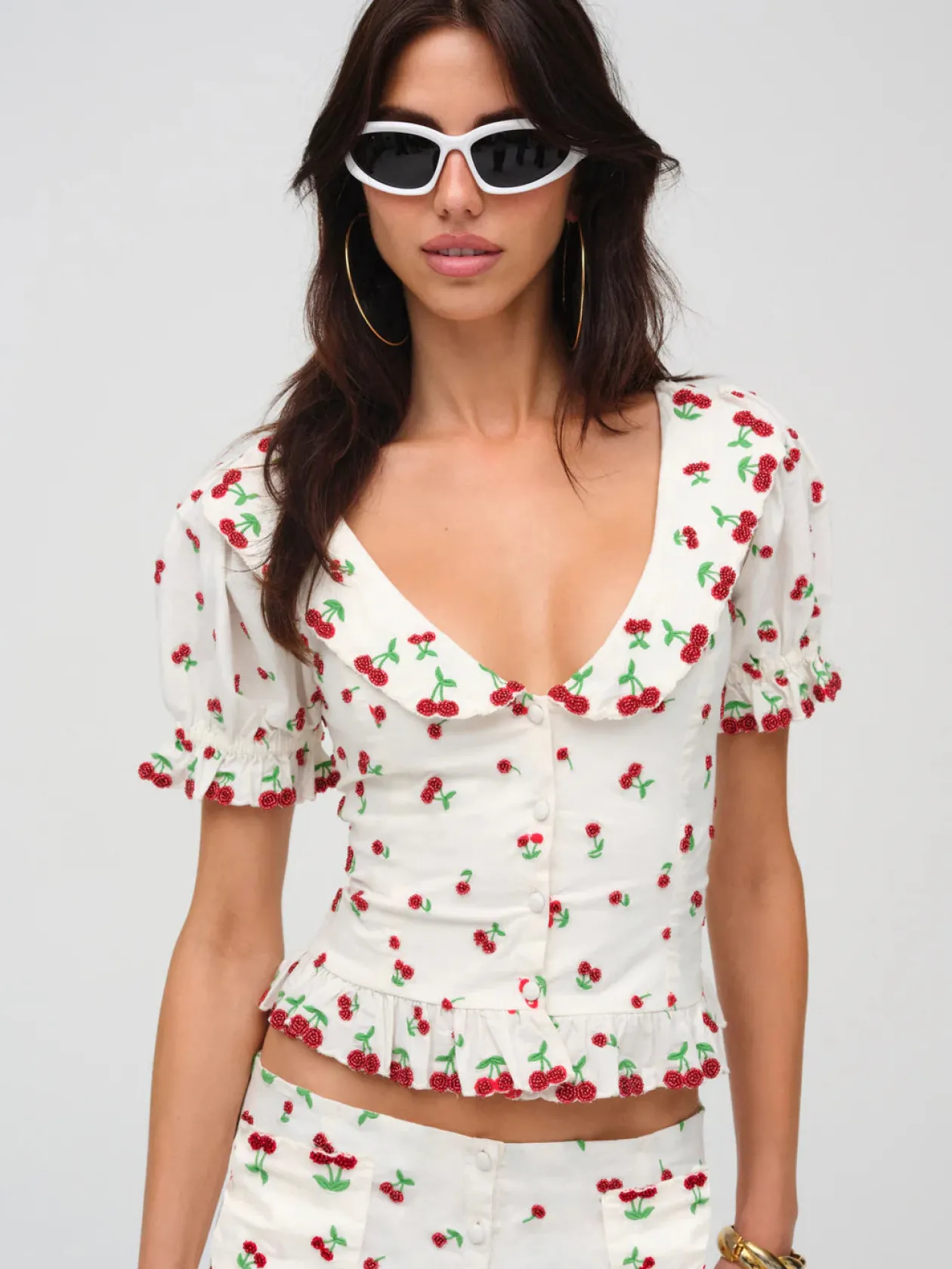 Beaded Cherries Top
