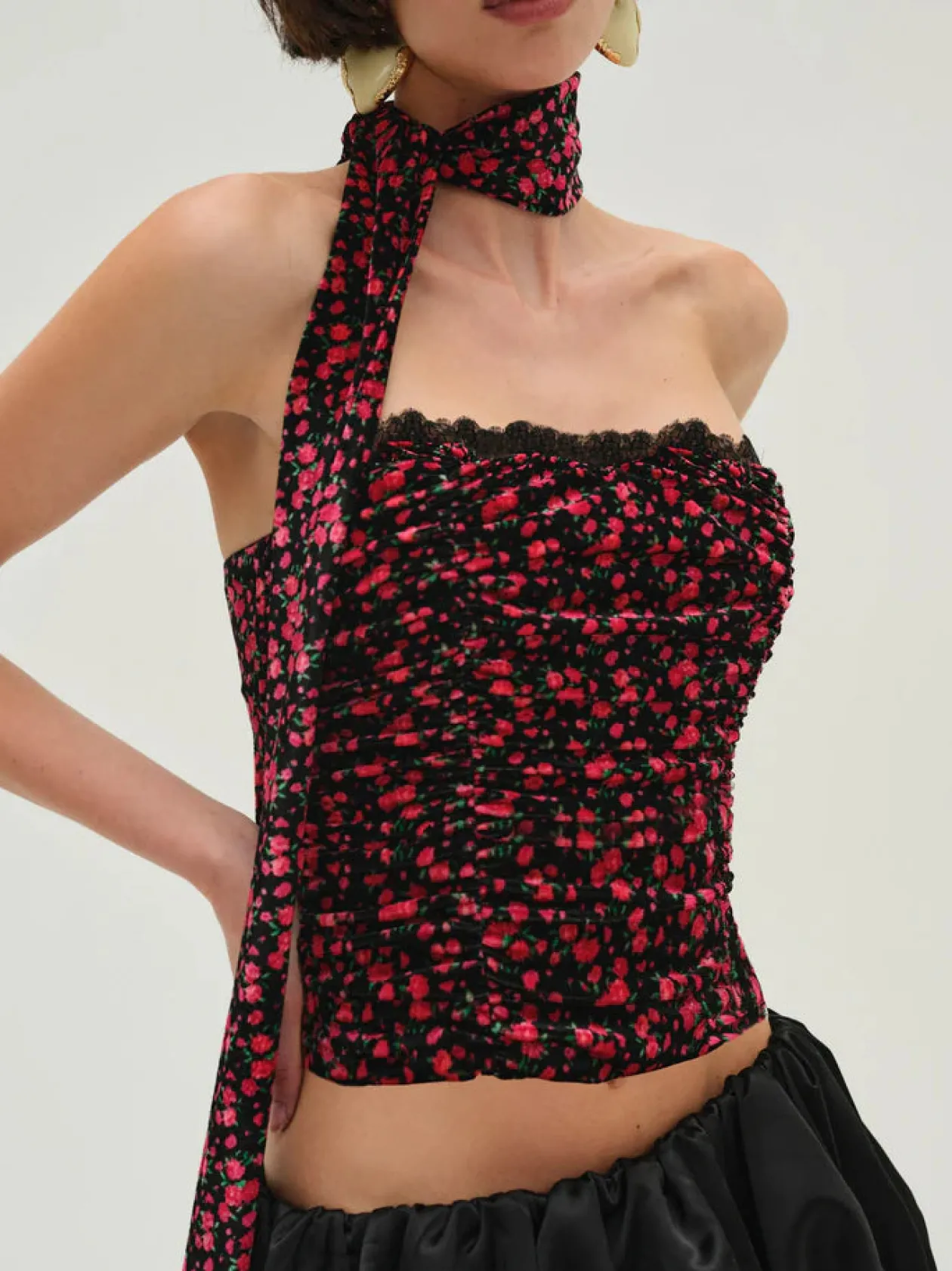Berry Bud Bustier Top