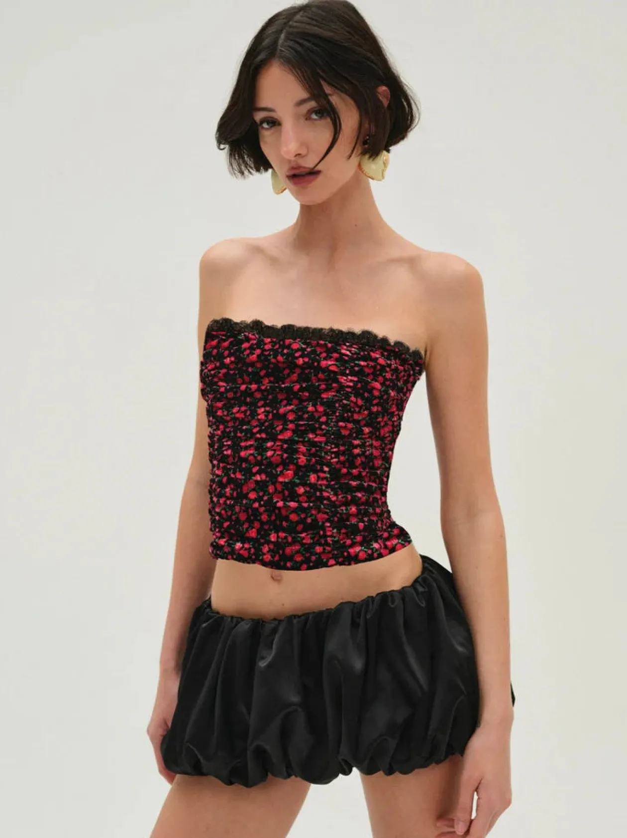 Berry Bud Bustier Top