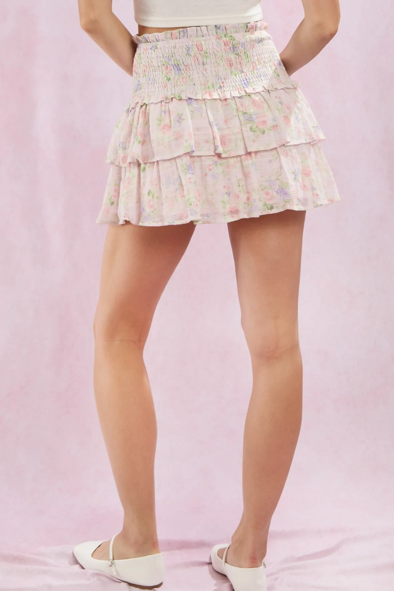 Carolina Smocked Mini Skirt