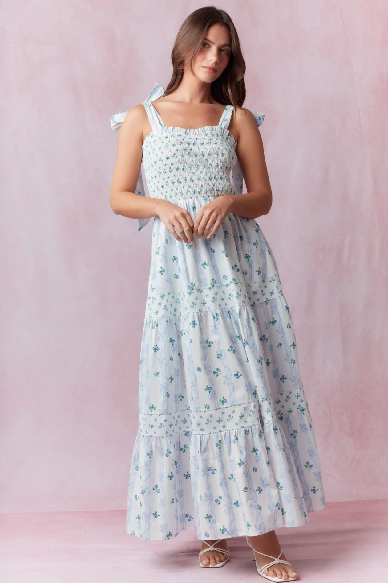 Charlotte Floral Poplin Maxi Dress