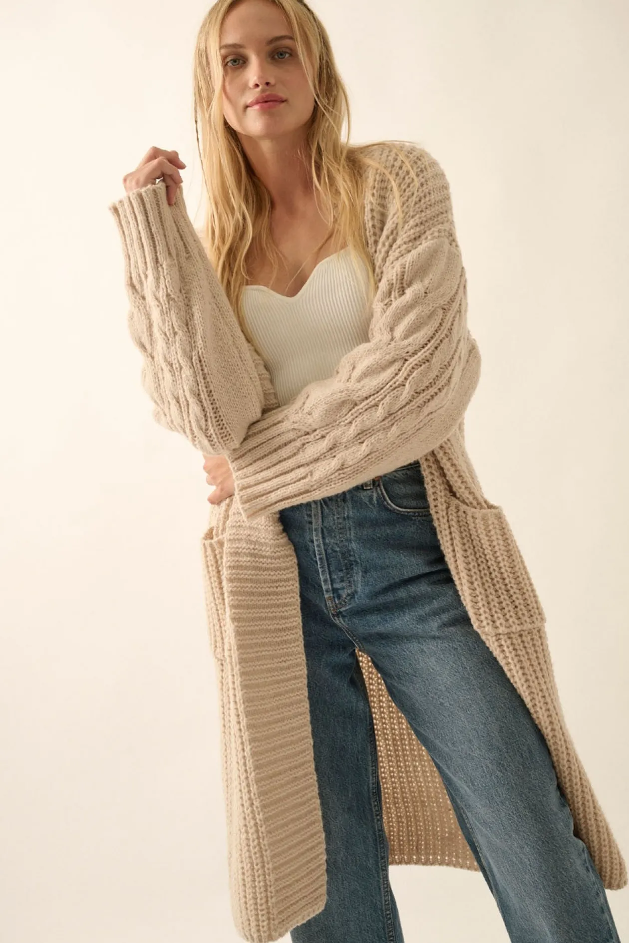 Chestnut Oversized Cardigan