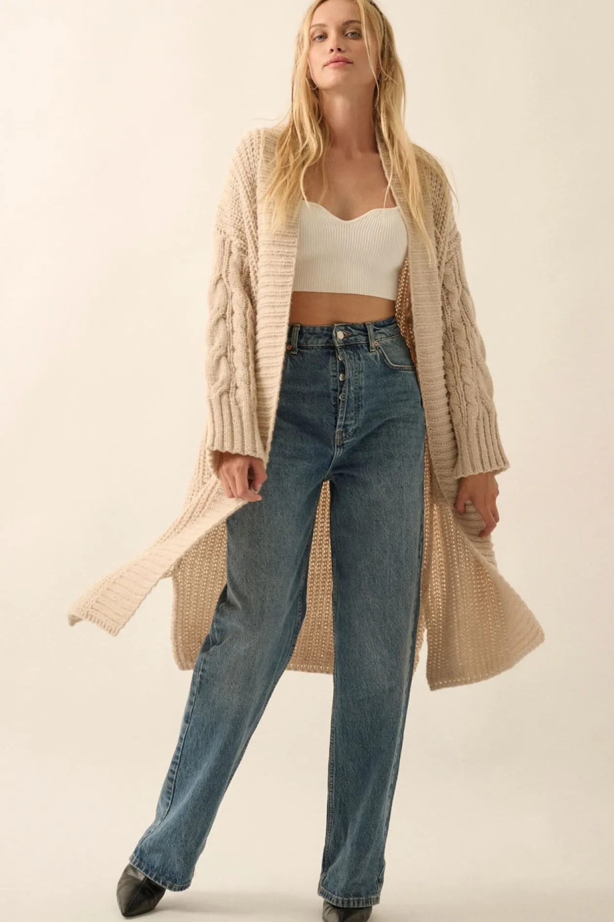 Chestnut Oversized Cardigan