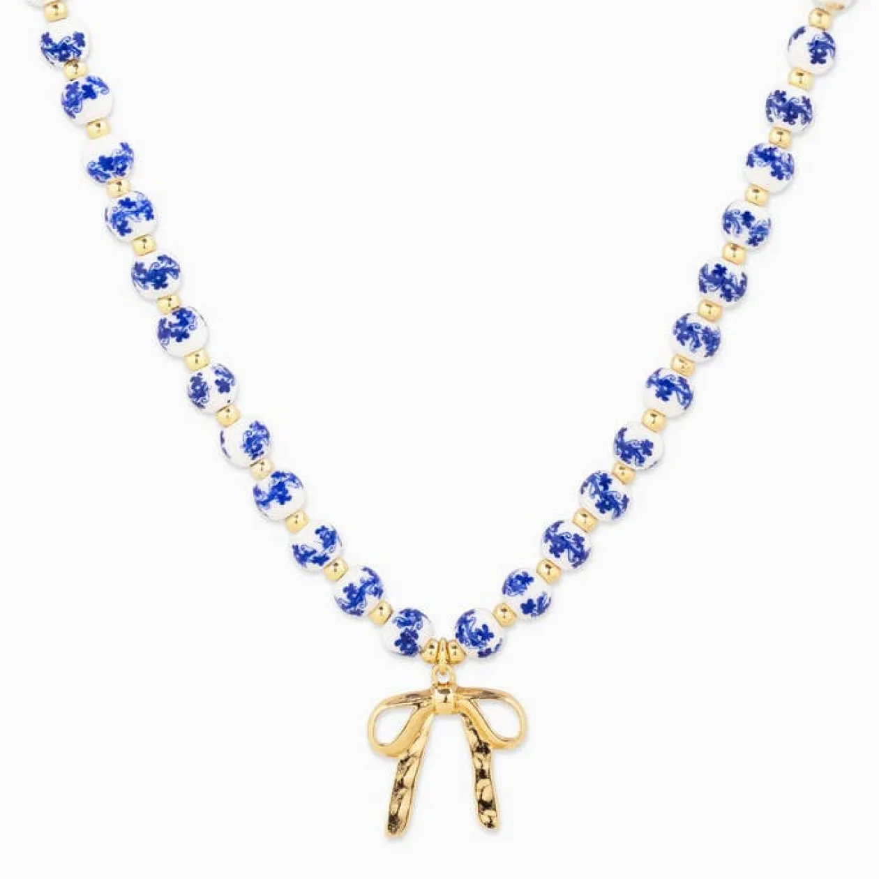 Chinoiserie Bow Pendant Necklace