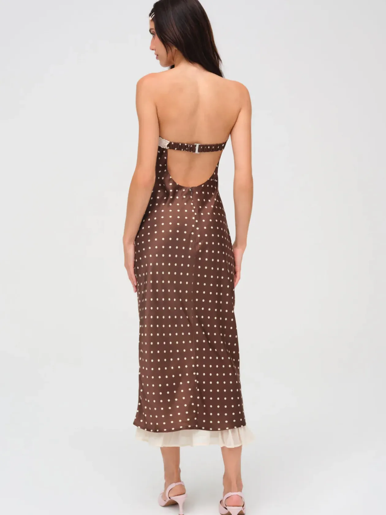 Daisy Mae Midi Dress in Chocolate