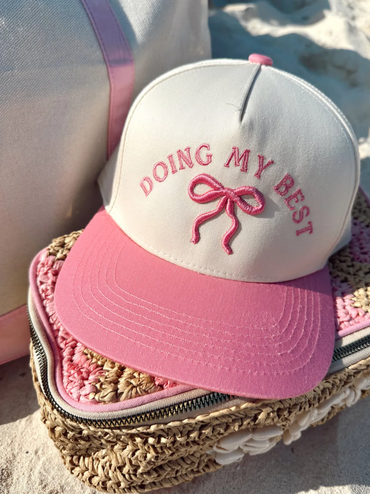 Doing My Best Pink Vintage Trucker Hat
