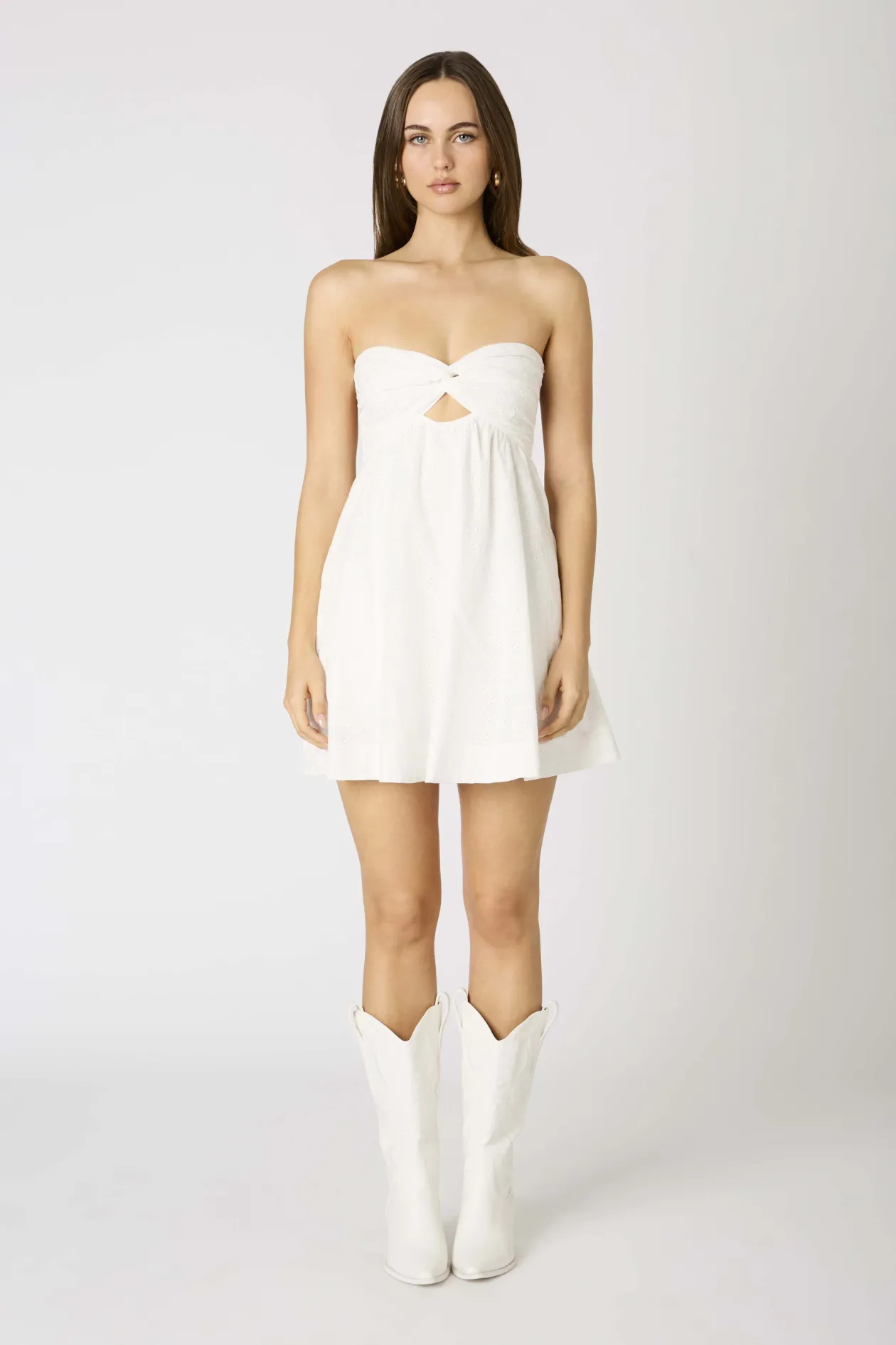 Ellie Eyelet Mini Dress