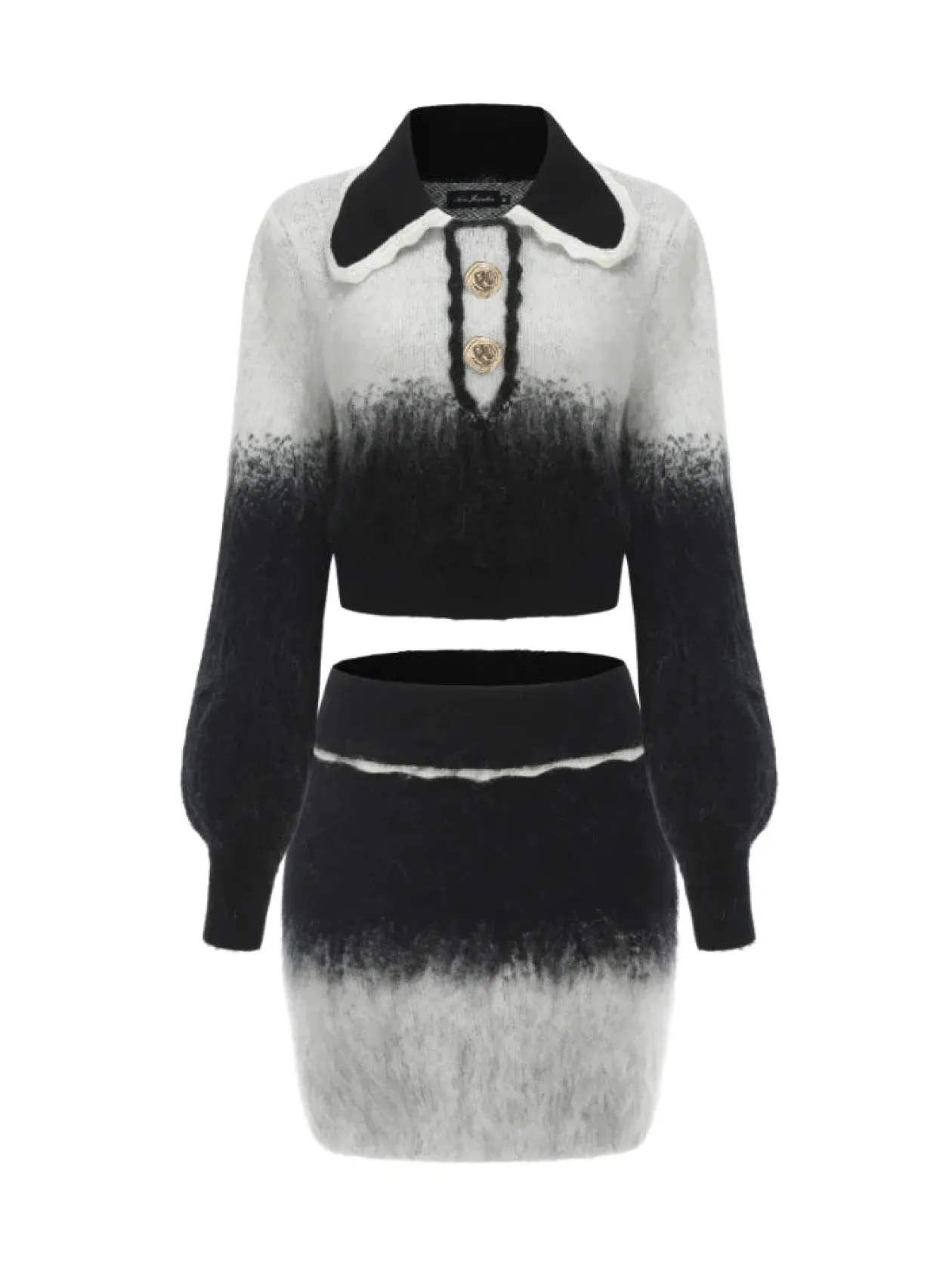 Emily Knit Cardigan Set in Black