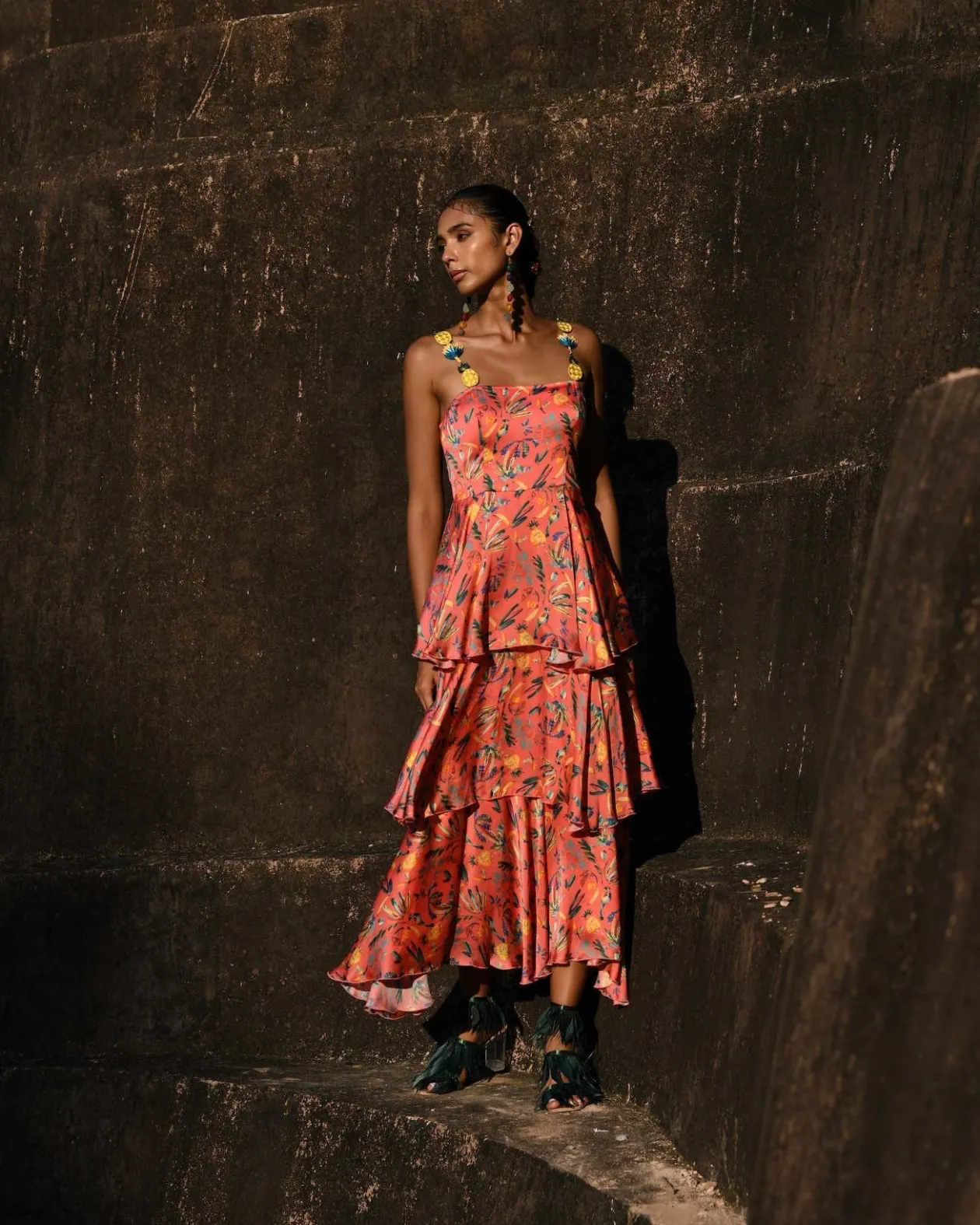 Essgee Erice Midi Dress in Pink