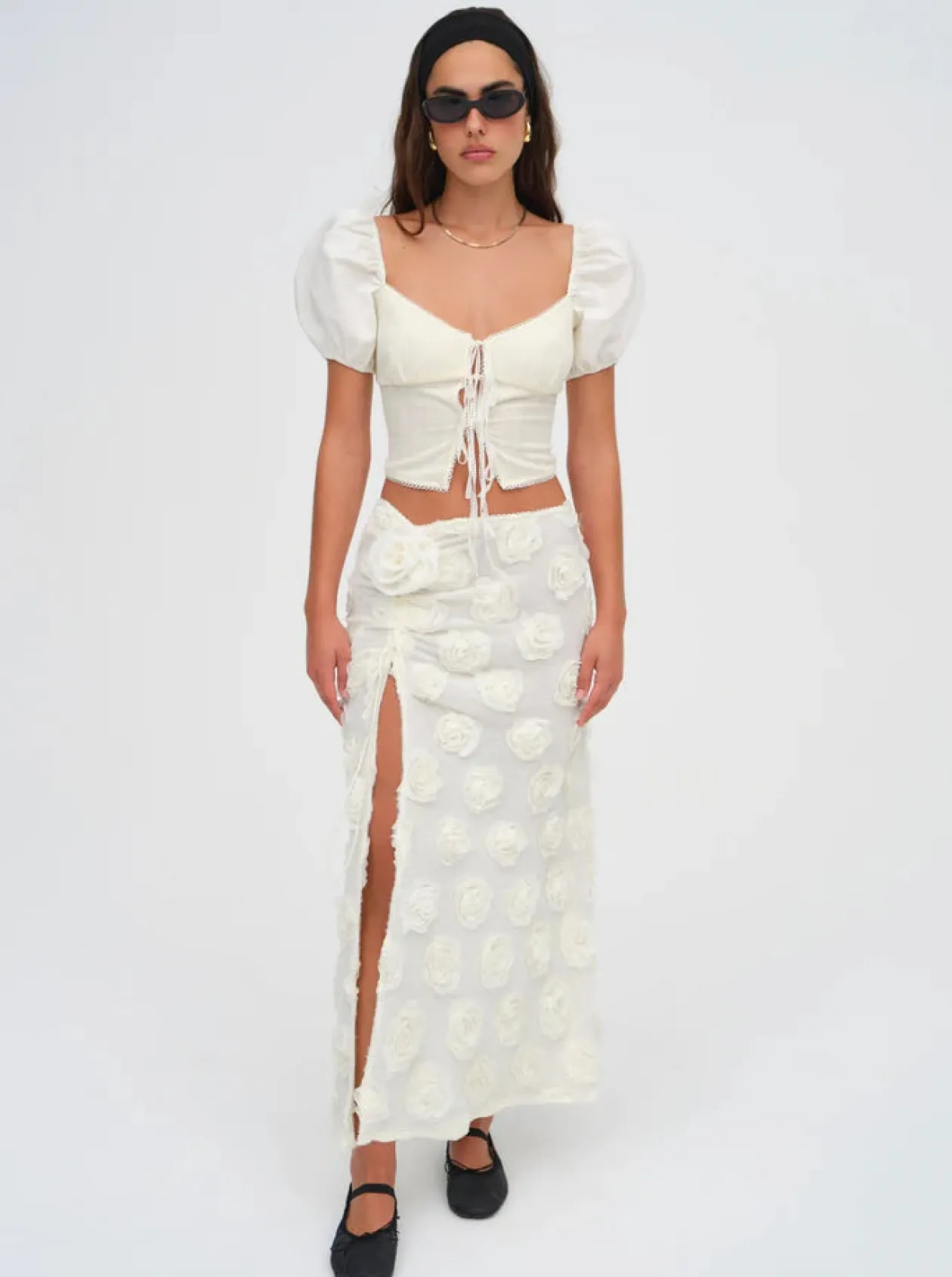 For Love & Lemons Bailey Knit Maxi Skirt