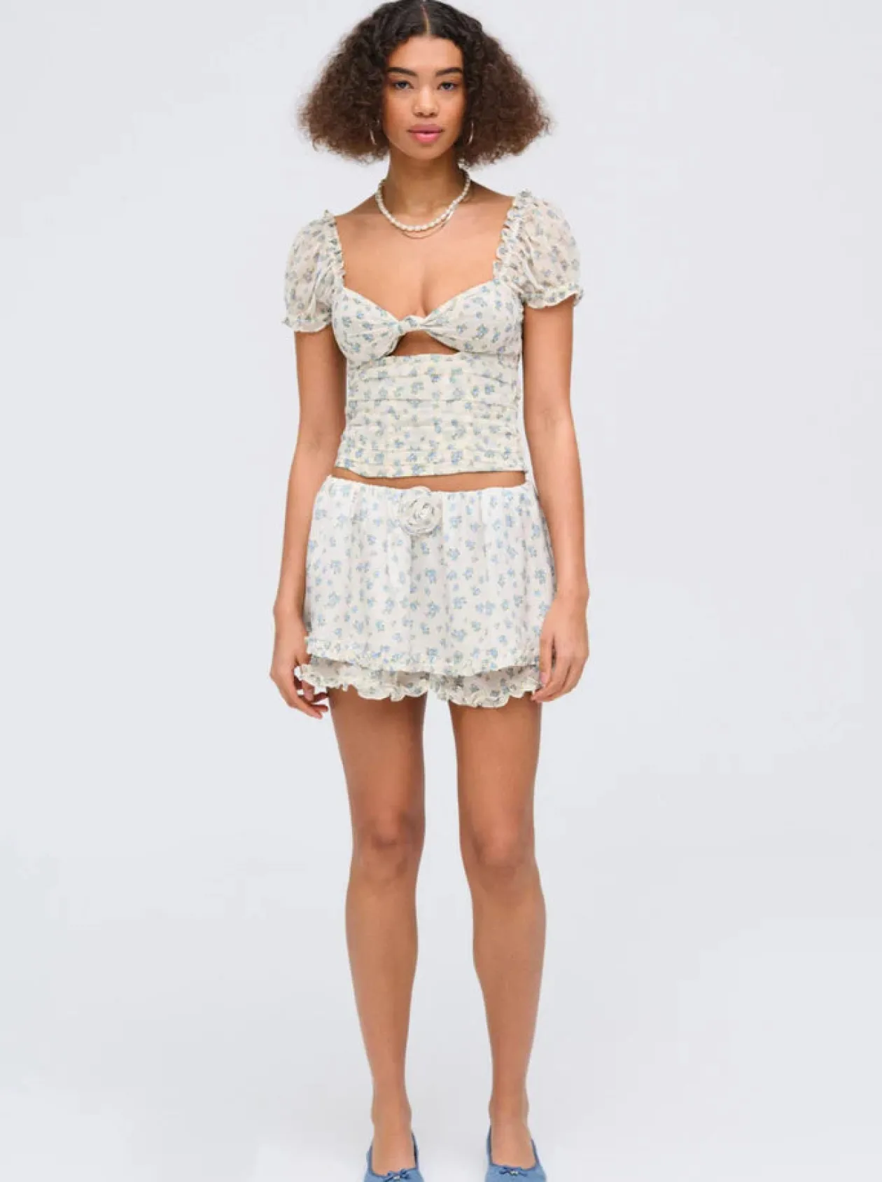 For Love & Lemons Chateau Mini Skirt