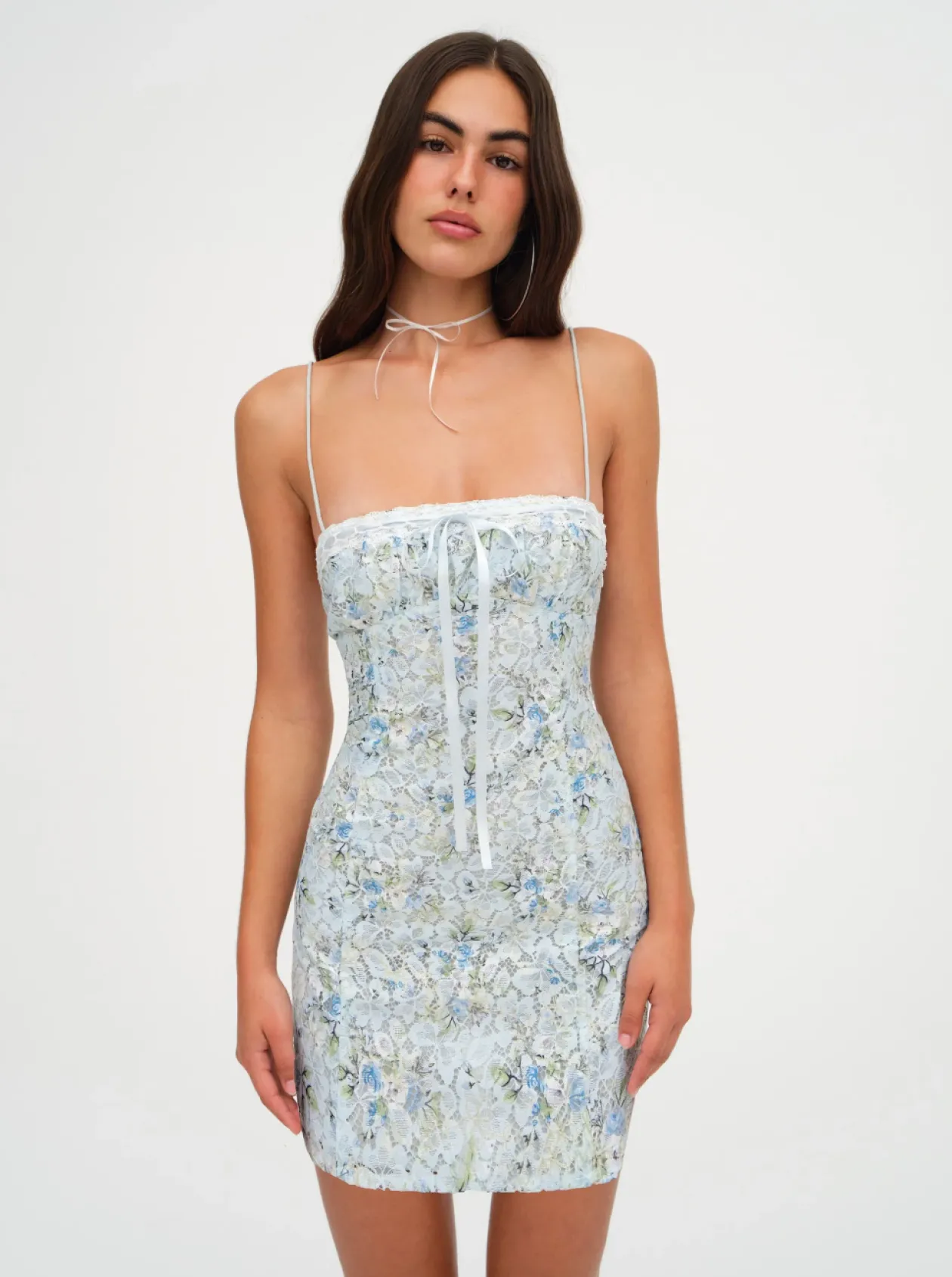 For Love & Lemons Claire Lace Mini Dress