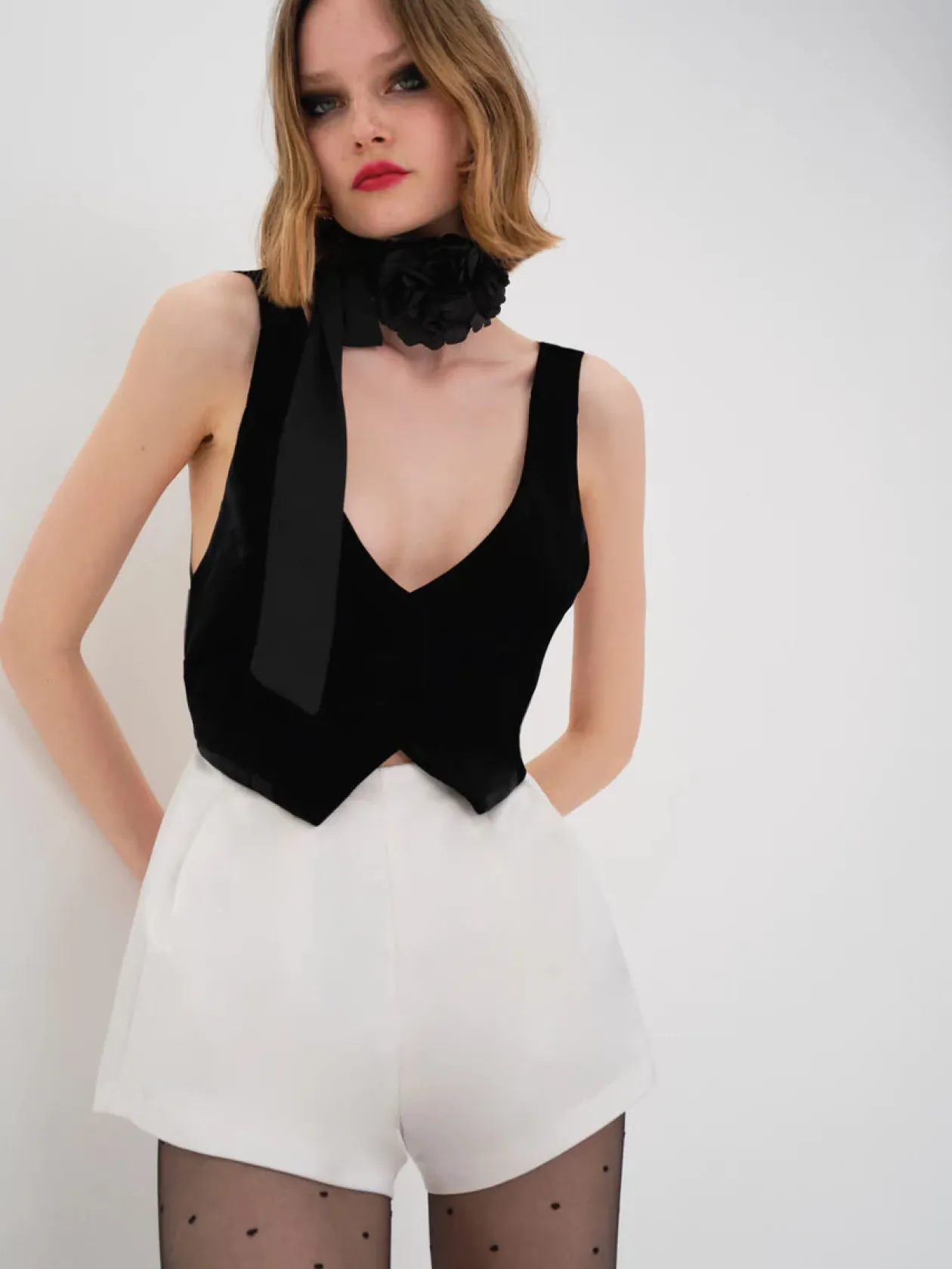 For Love & Lemons Drew Velvet Romper