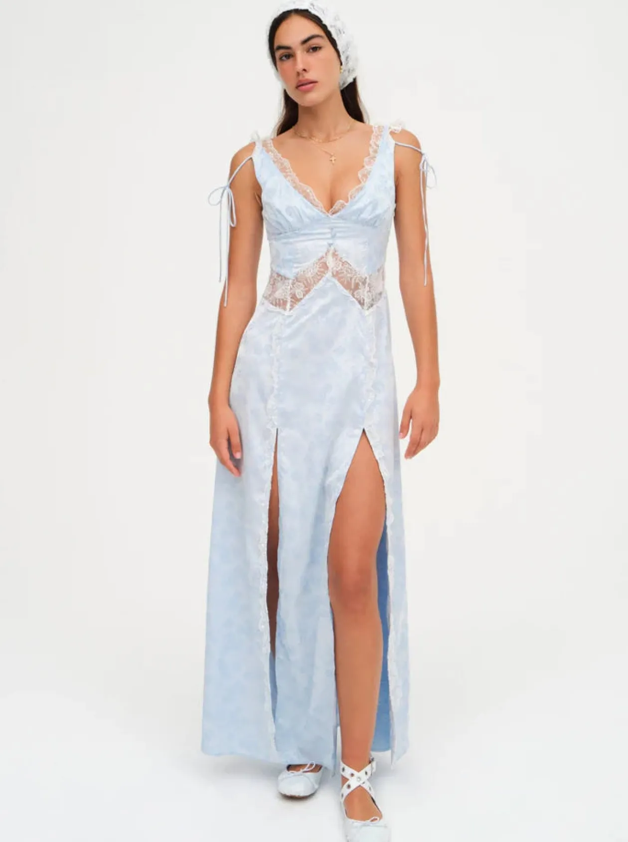 For Love & Lemons Hattie Jacquard Maxi Dress