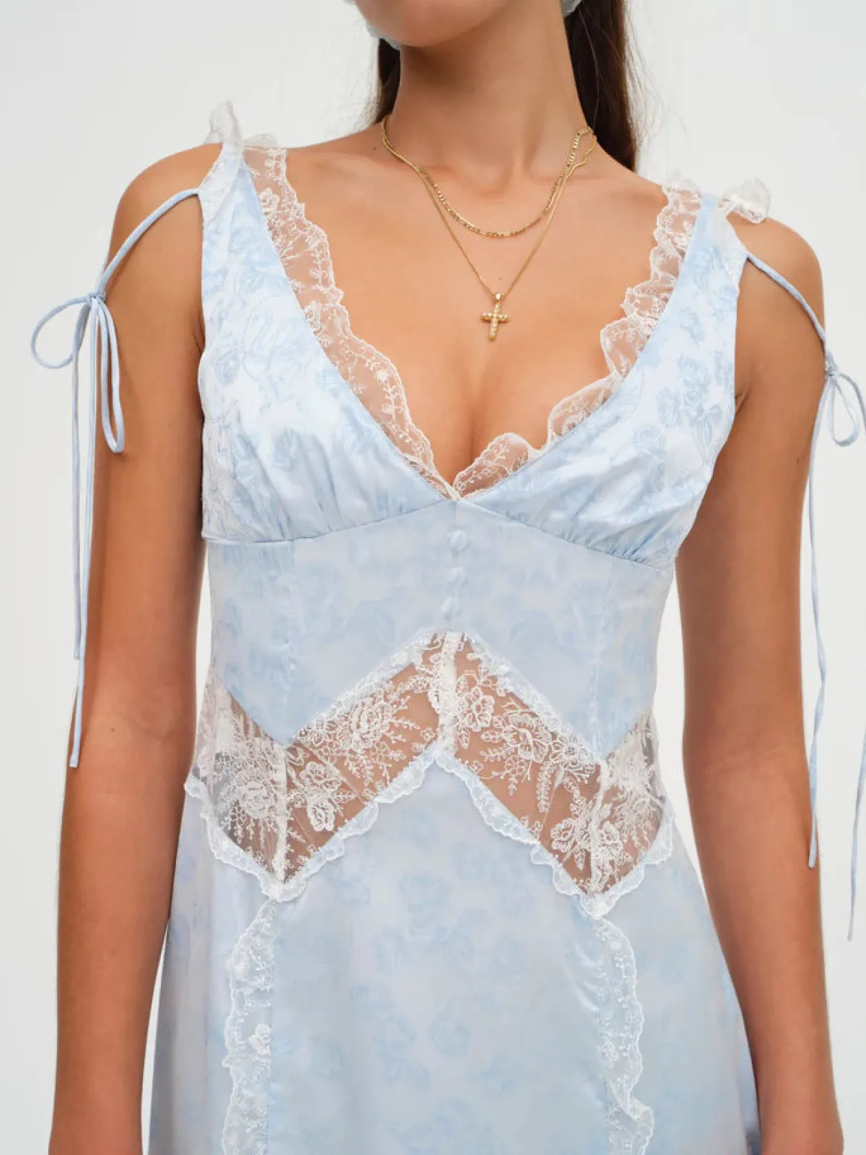 For Love & Lemons Hattie Jacquard Maxi Dress