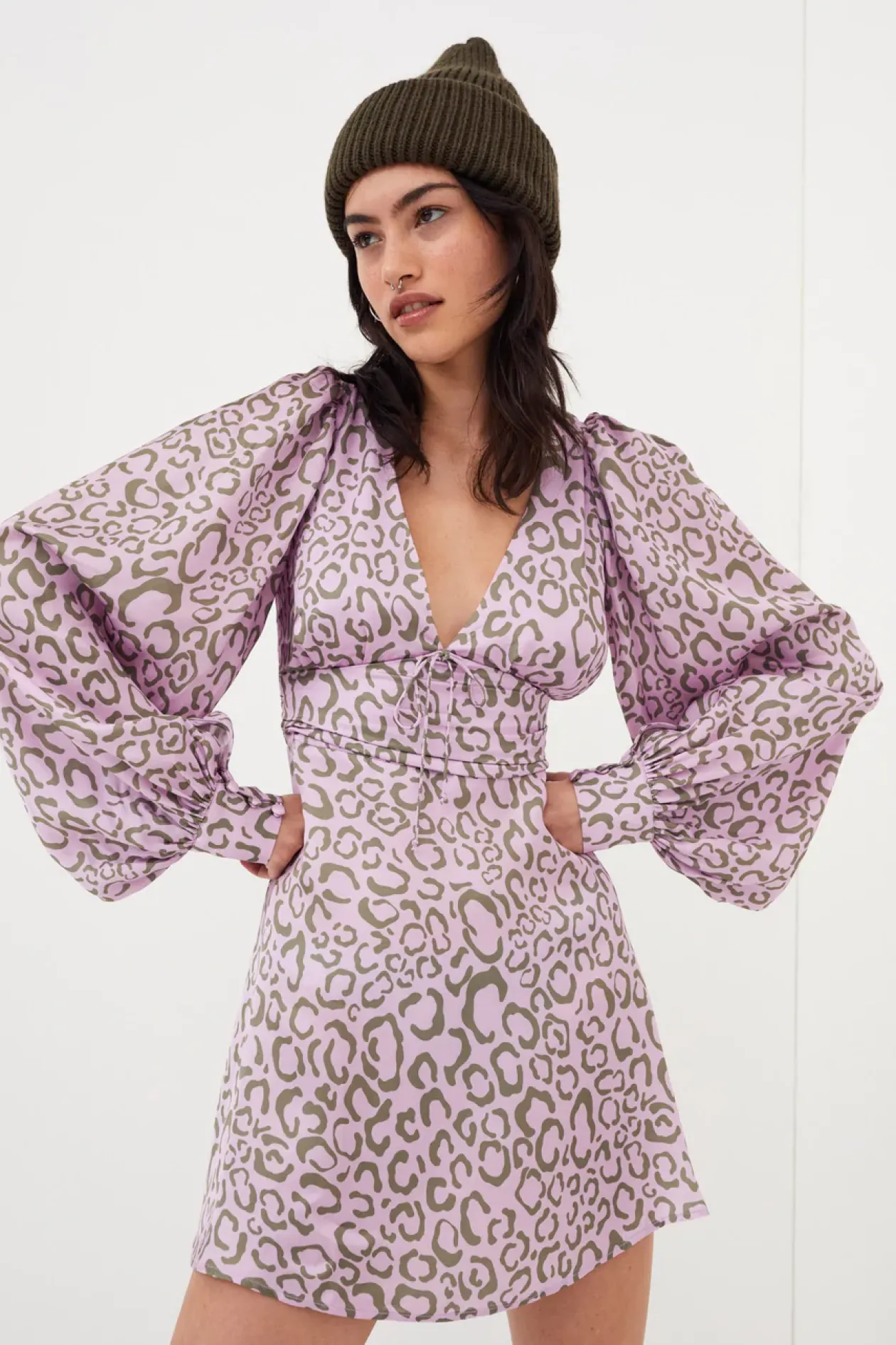 For Love & Lemons June Long Sleeve Mini Dress