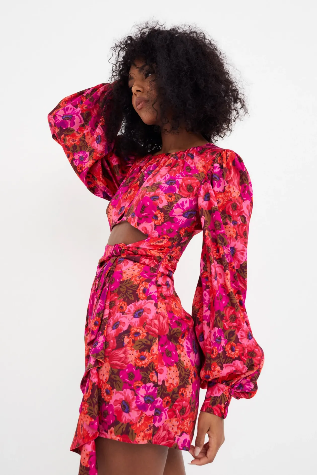 For Love & Lemons Lauren Long Sleeve Mini Dress