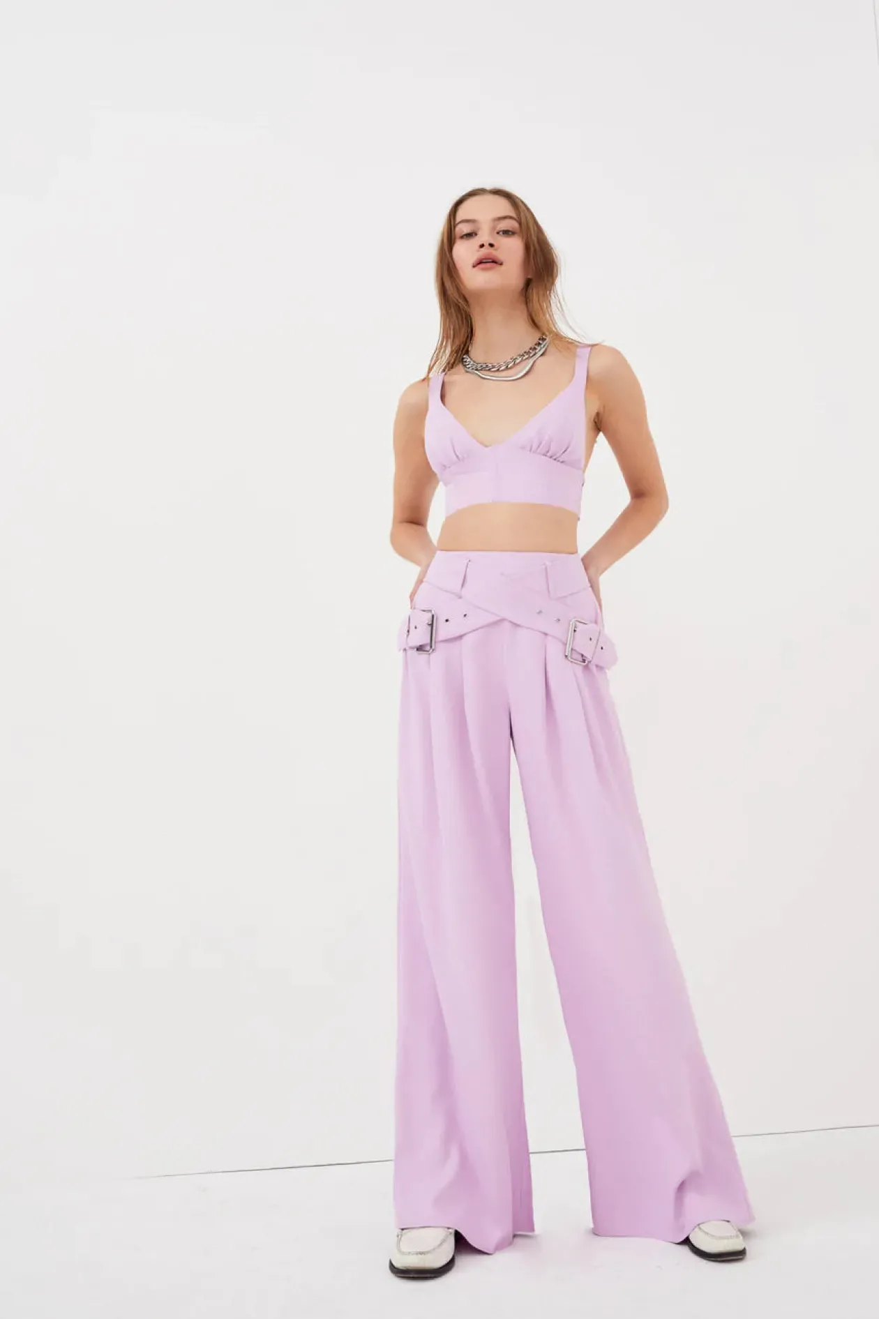 For Love & Lemons Natasha Pants in Purple