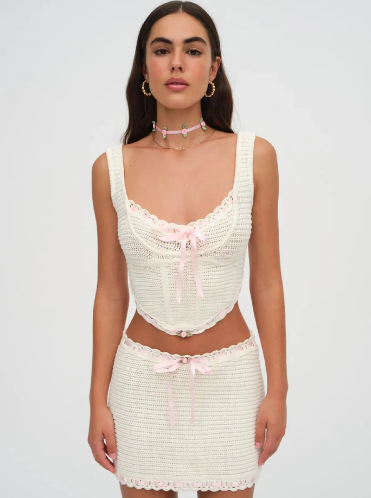 For Love & Lemons Olina Crochet Top