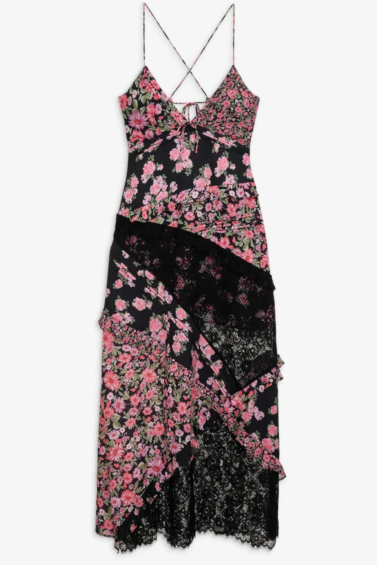 For Love & Lemons Rosalyn Maxi Dress in Black