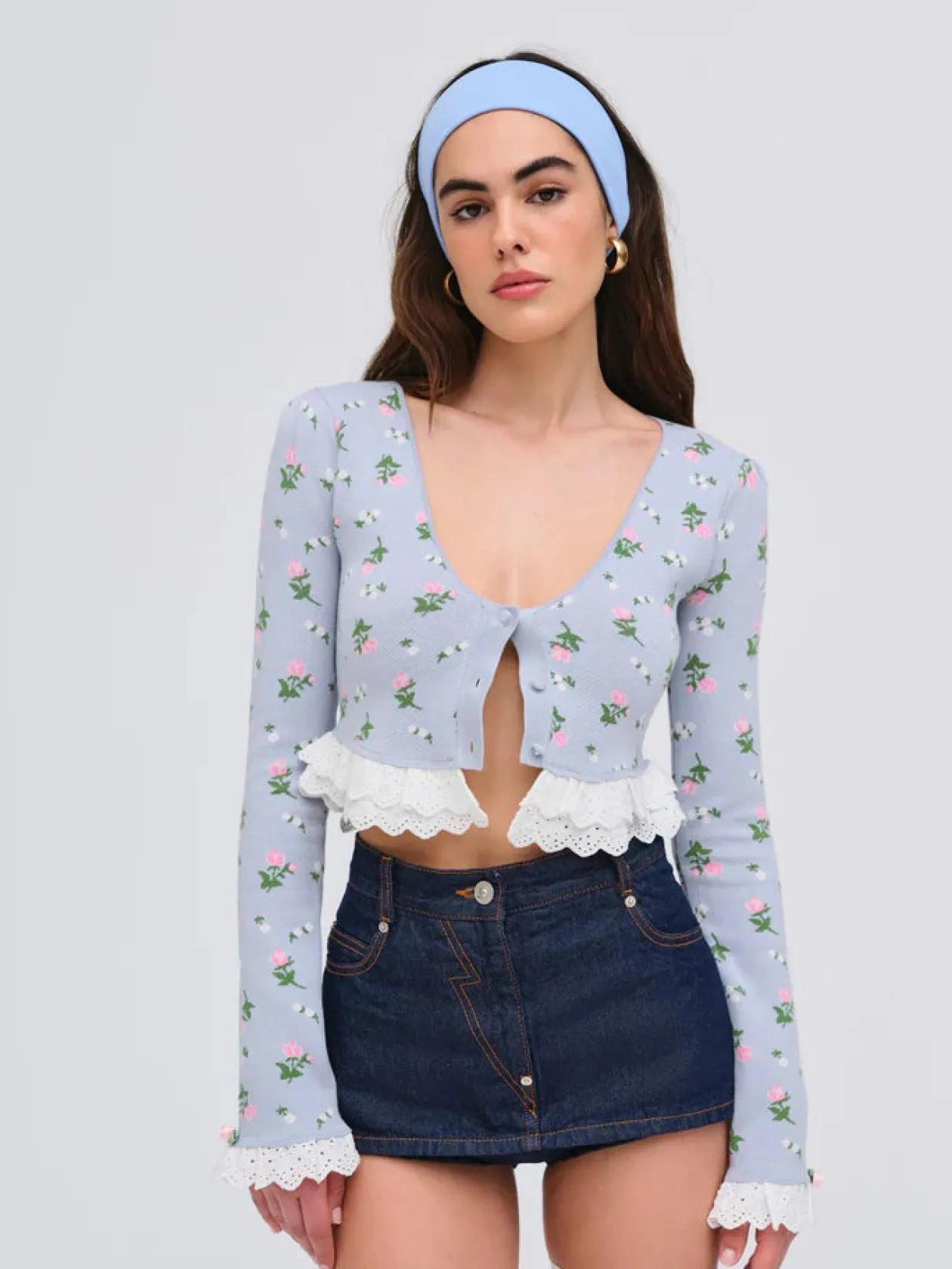 For Love and Lemons Amalia Knit Cardigan