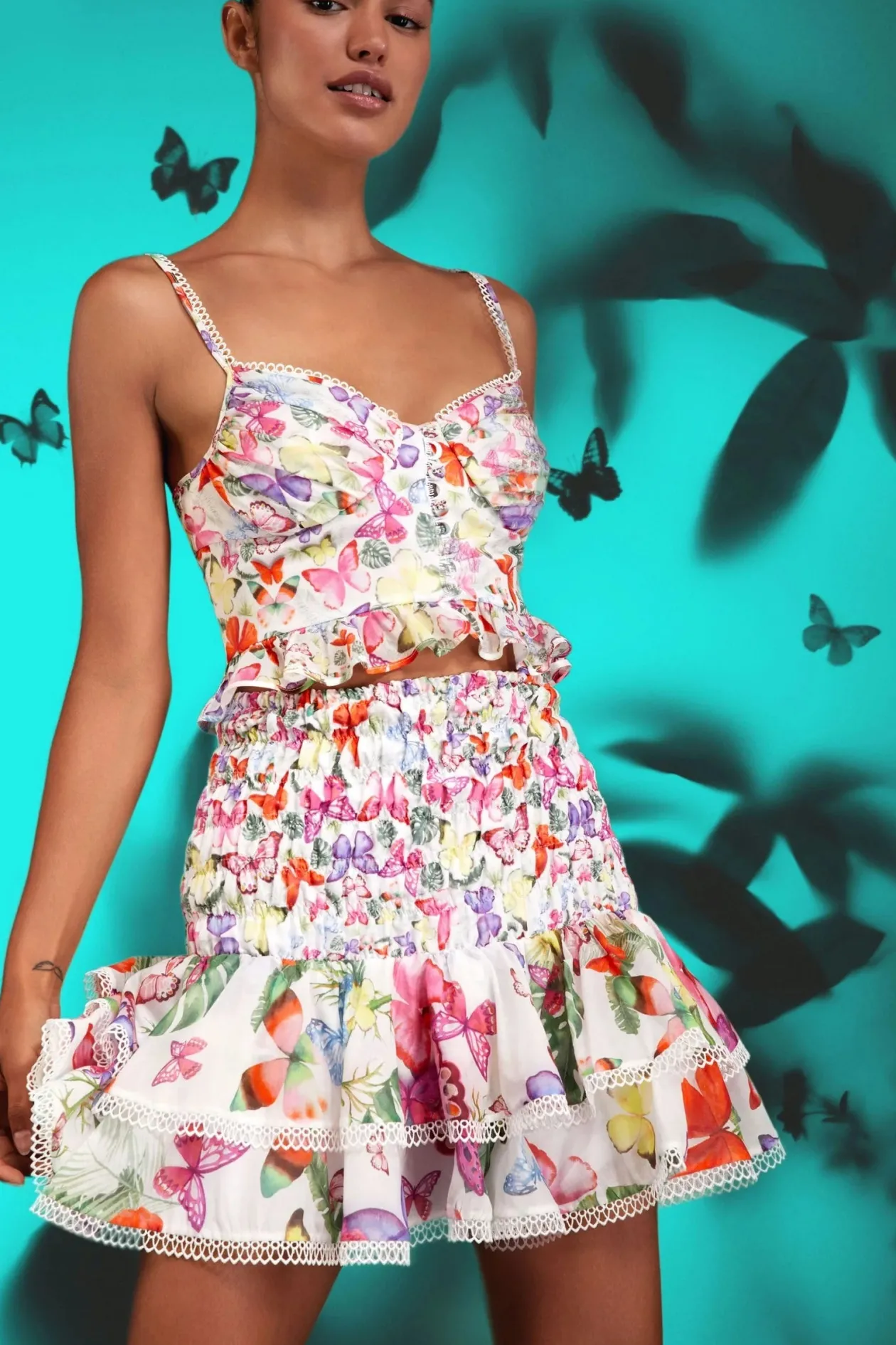 Gladi Skirt in White Borbo