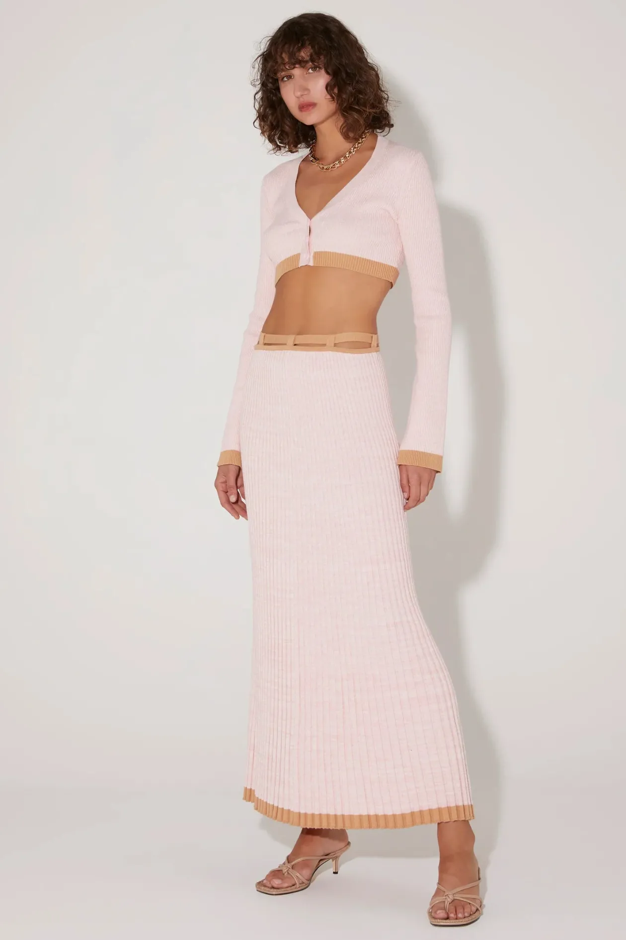 Hansen + Gretel Harriet Knit Cropped Cardigan in Dusk