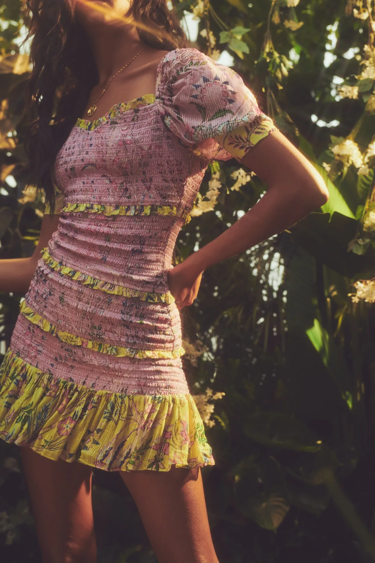 Hemant & Nandita Nina Lilac Mini Dress