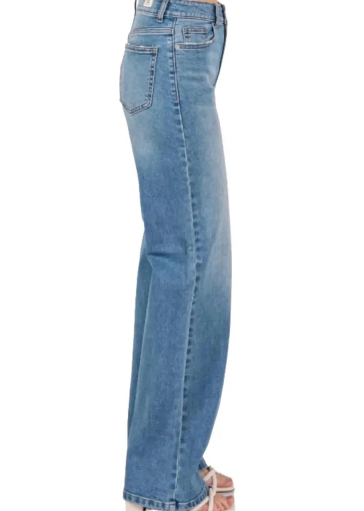 High Rise Slouchy Jean in Medium Wash