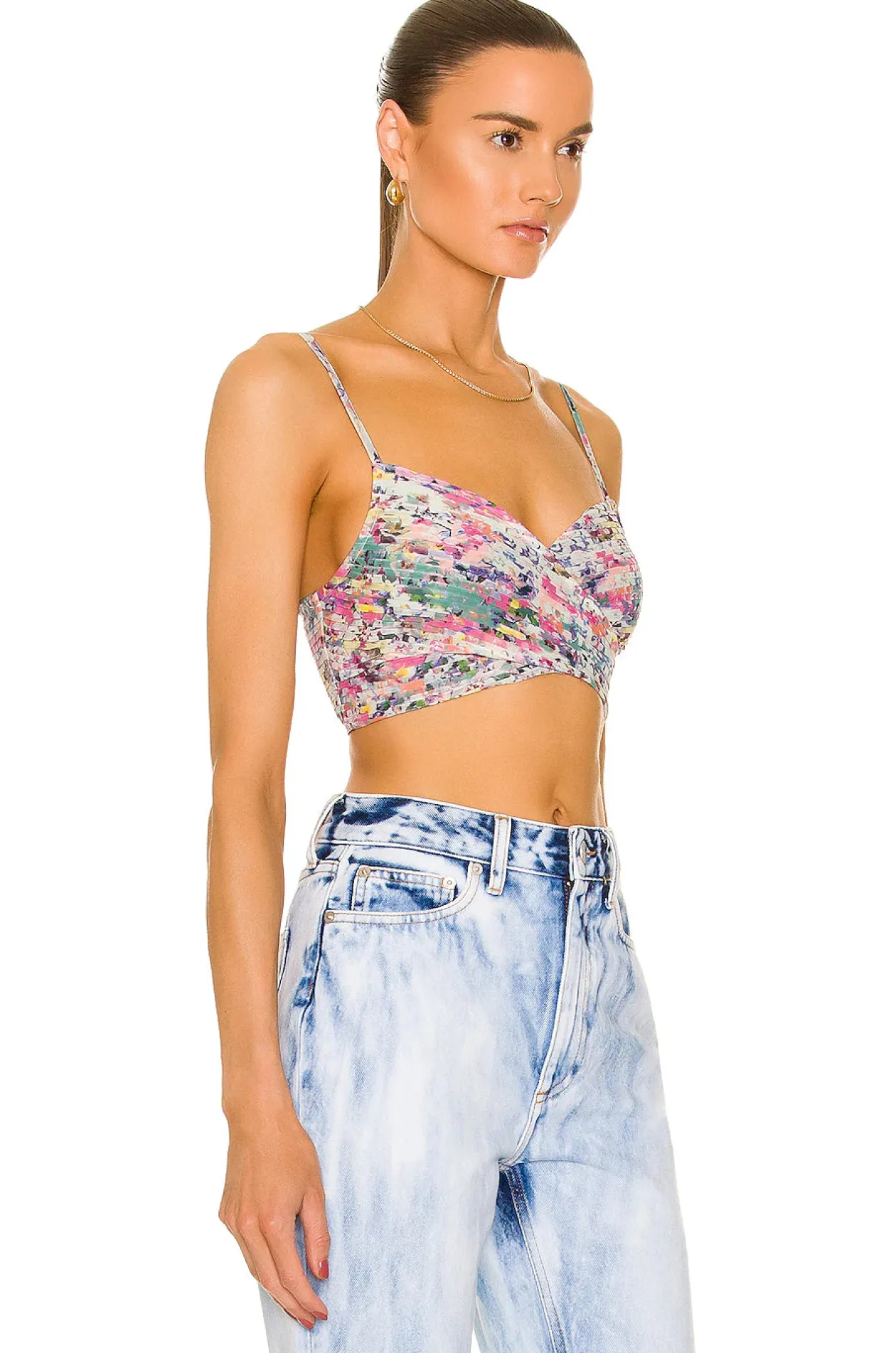 Lelia Bandeau Crop Top in Multicolor