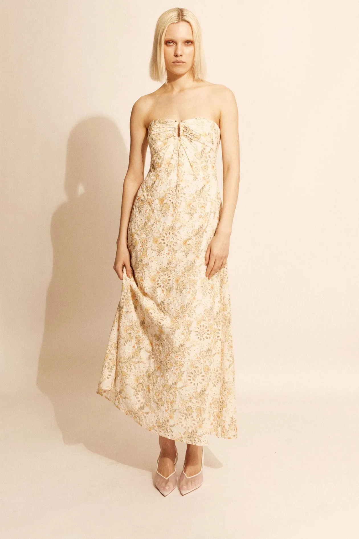 Lora Broderie Maxi Dress