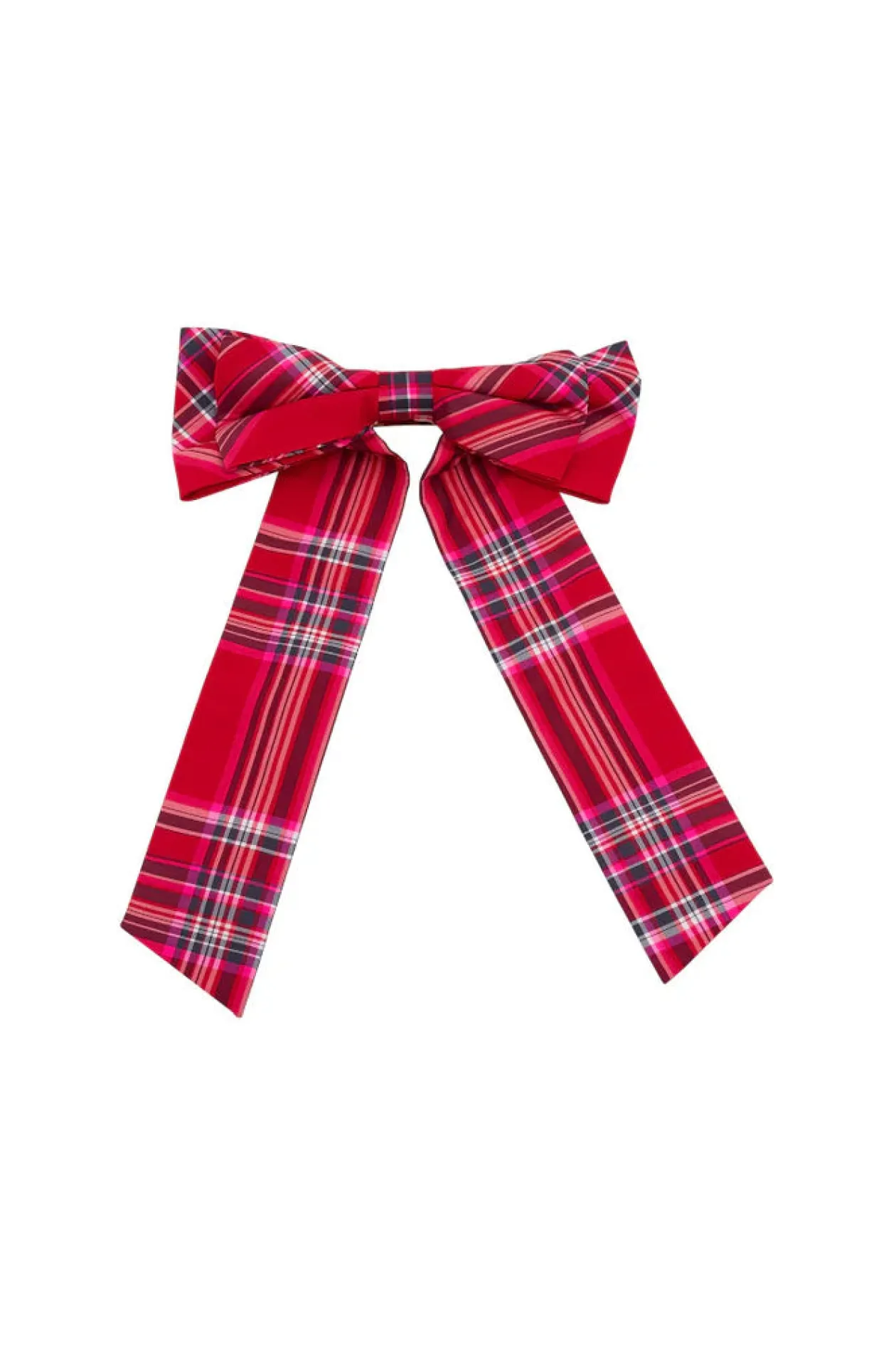 Lorna Tartan Barette in Cherry Red