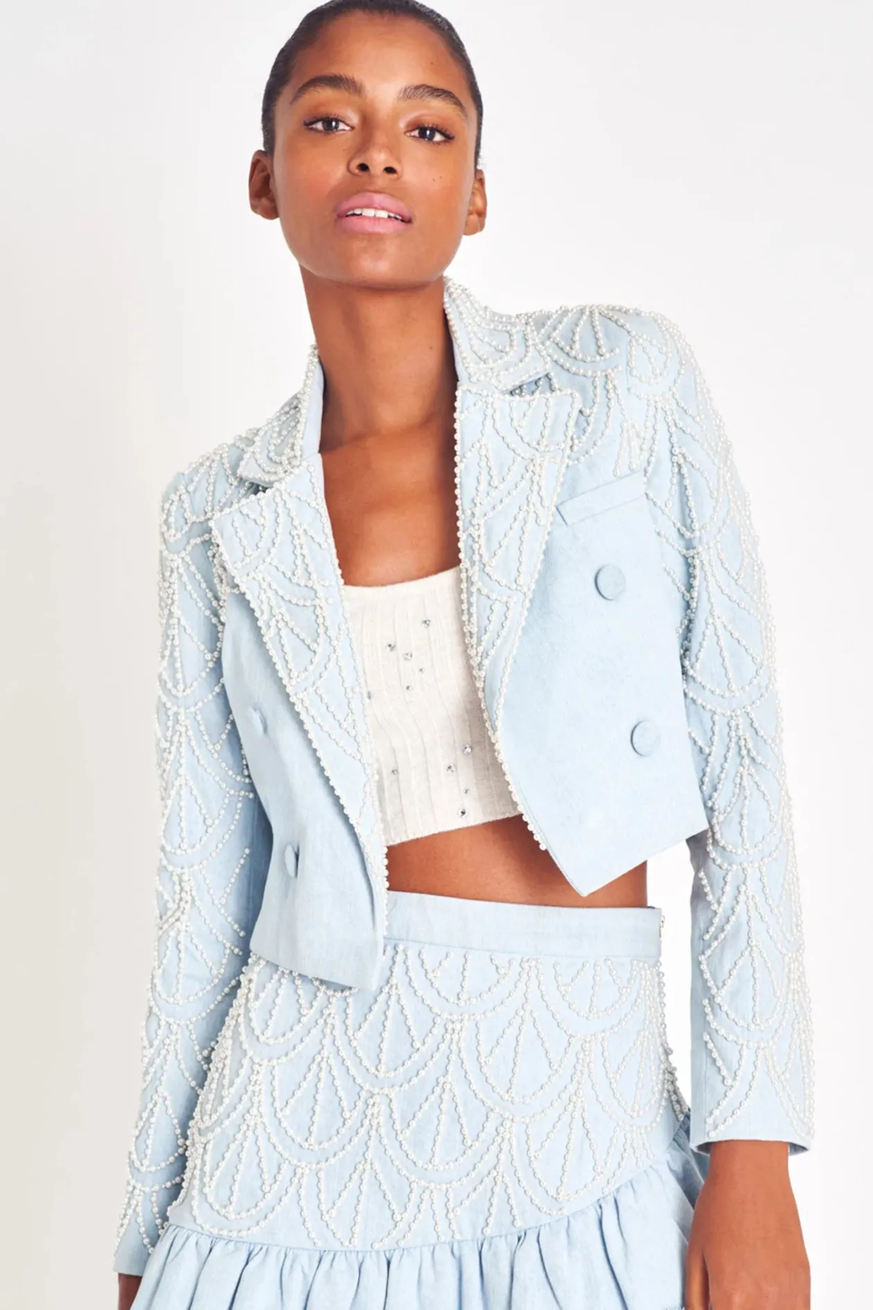 Loveshackfancy Carterio Crop Blazer