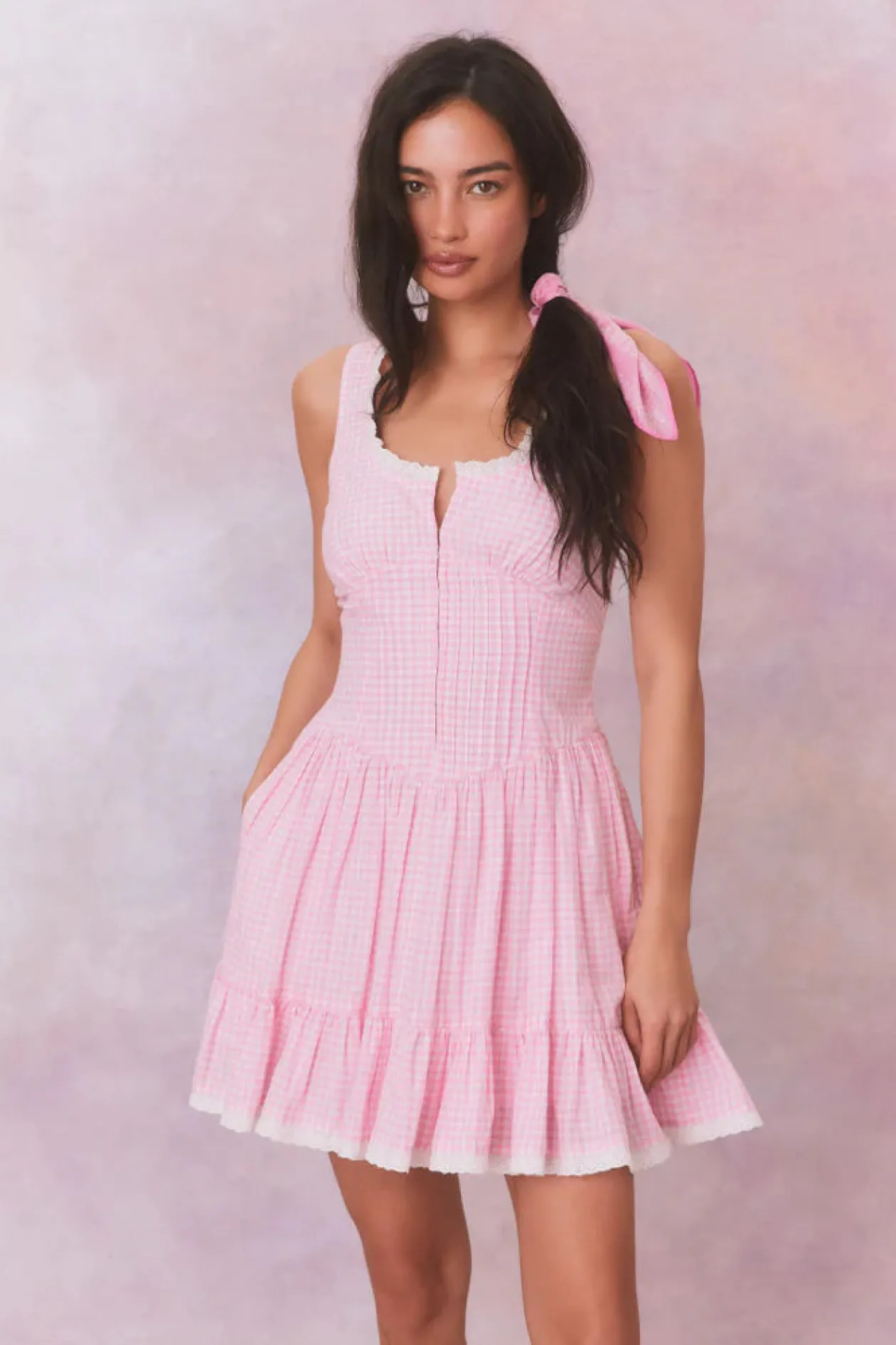 Loveshackfancy Cerrone Dress in Sunkissed Rose