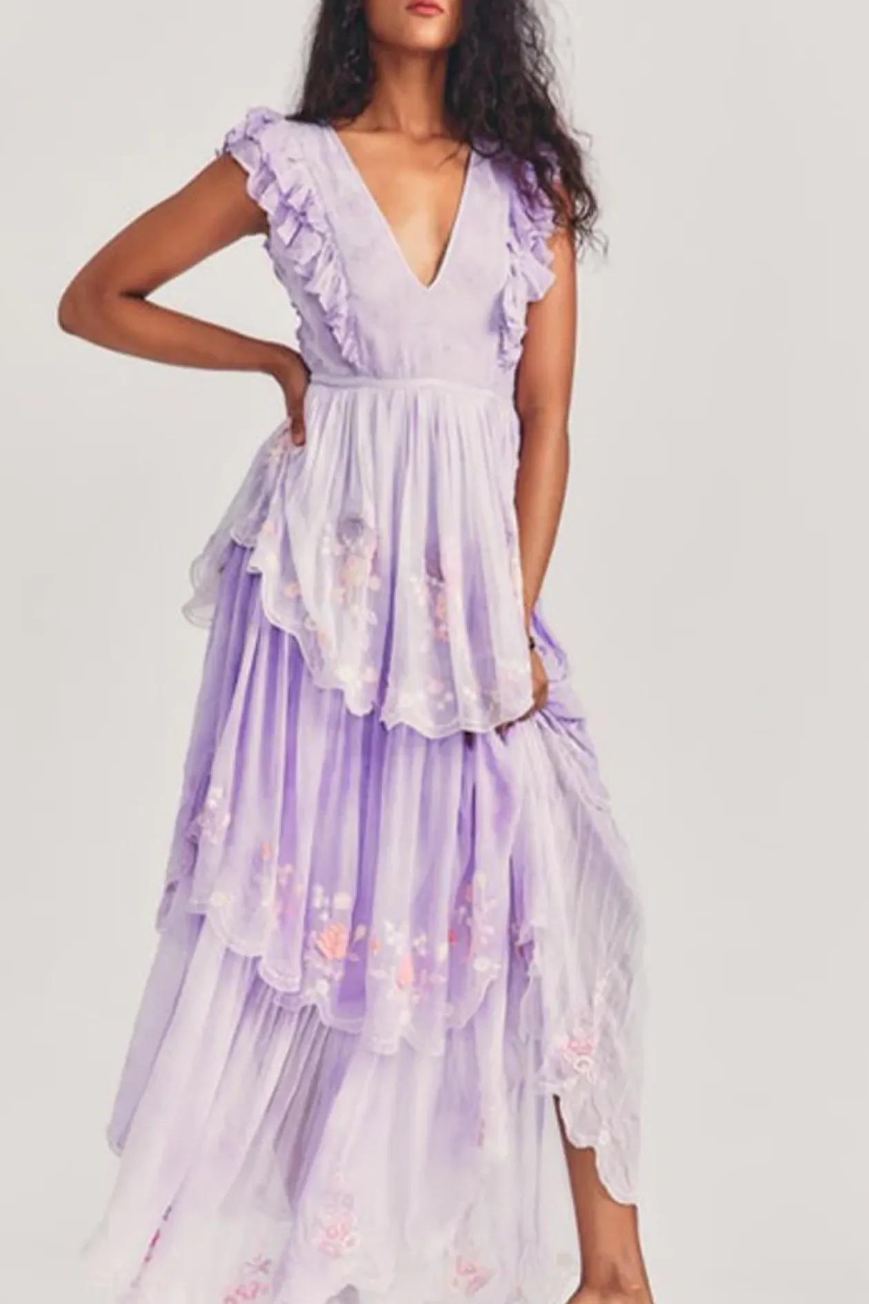 Loveshackfancy Chantelle Maxi Dress in Amethyst