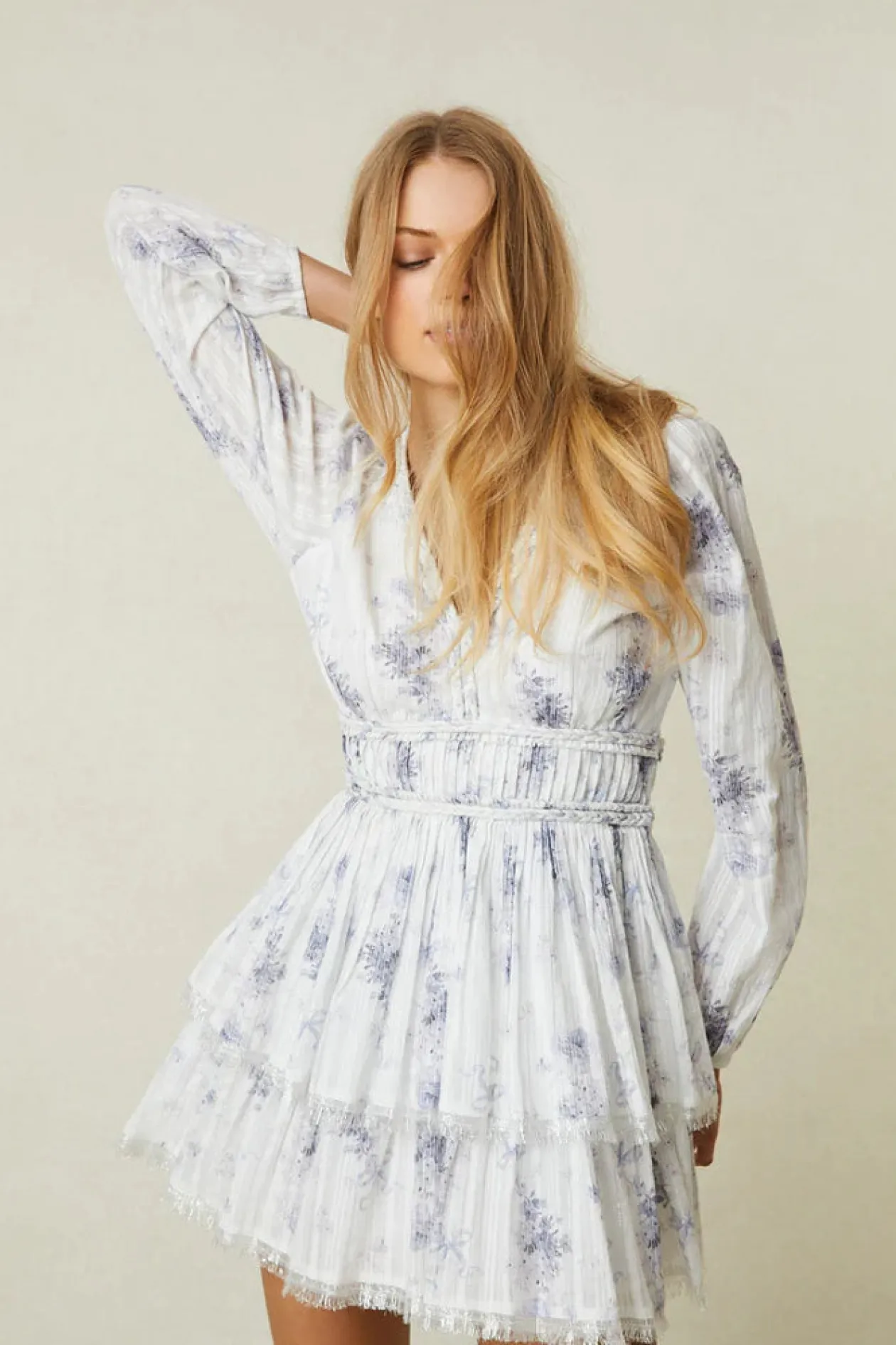 Loveshackfancy Finch Dress in Misty Sea