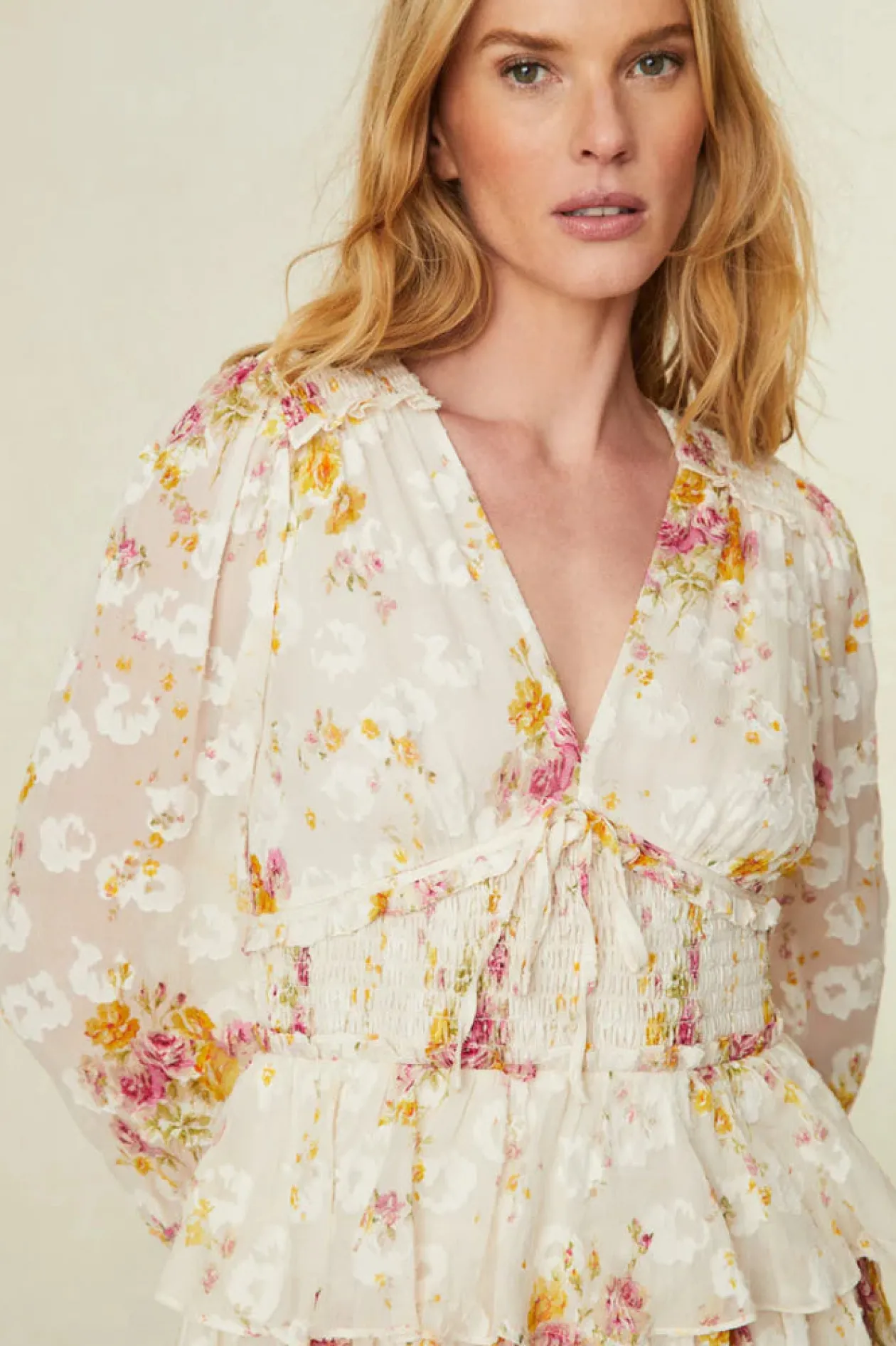 Loveshackfancy Medina Dress in Lemon Pie