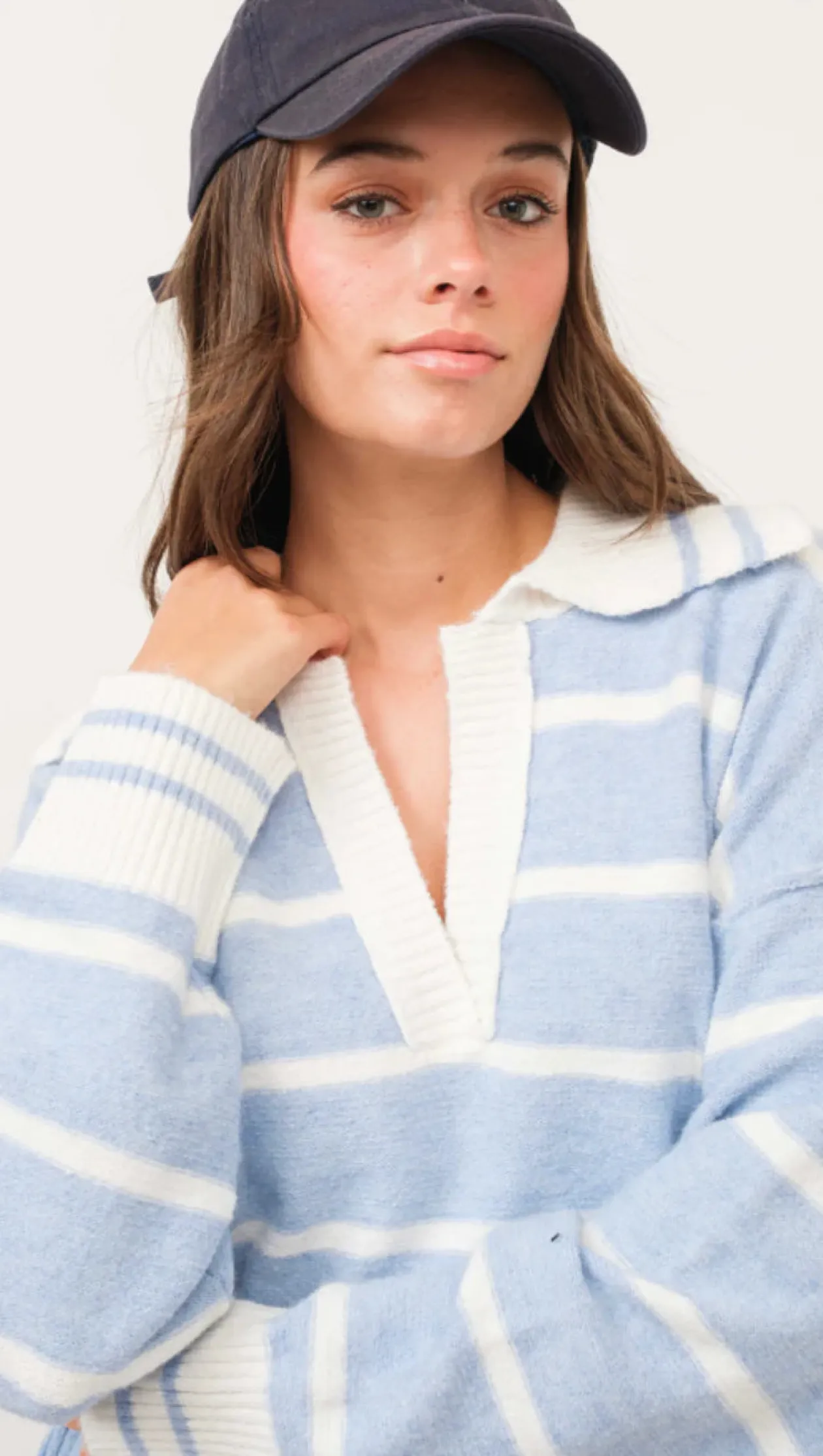 Marina Blue Pullover Sweater