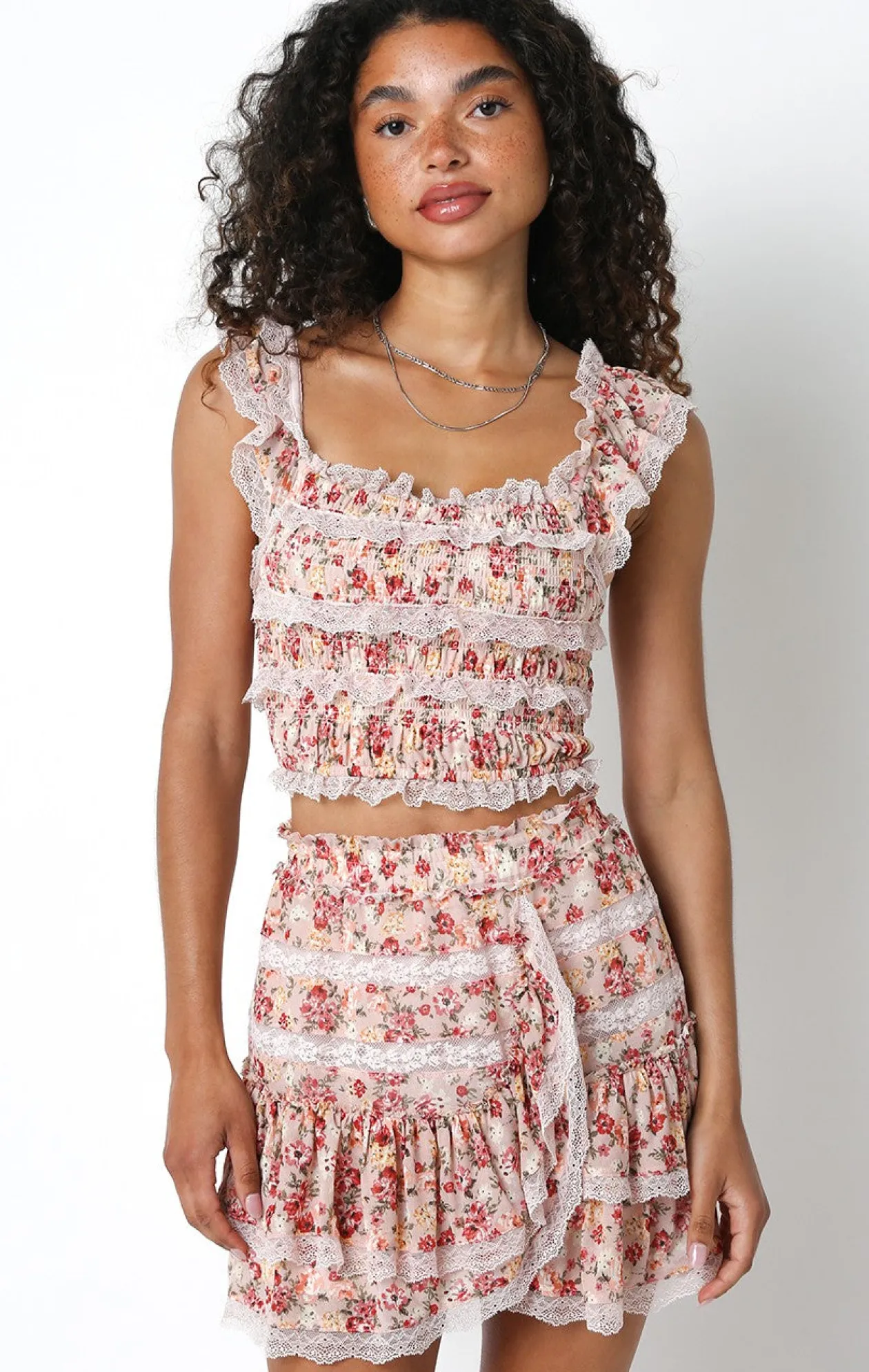 Marjorie Smocked Crop Top