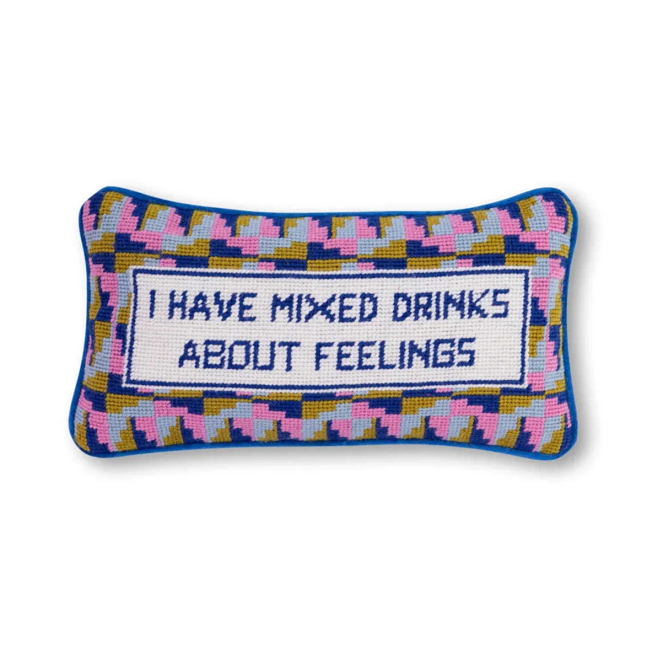 Mixed Drinks Needlepoint Pillow