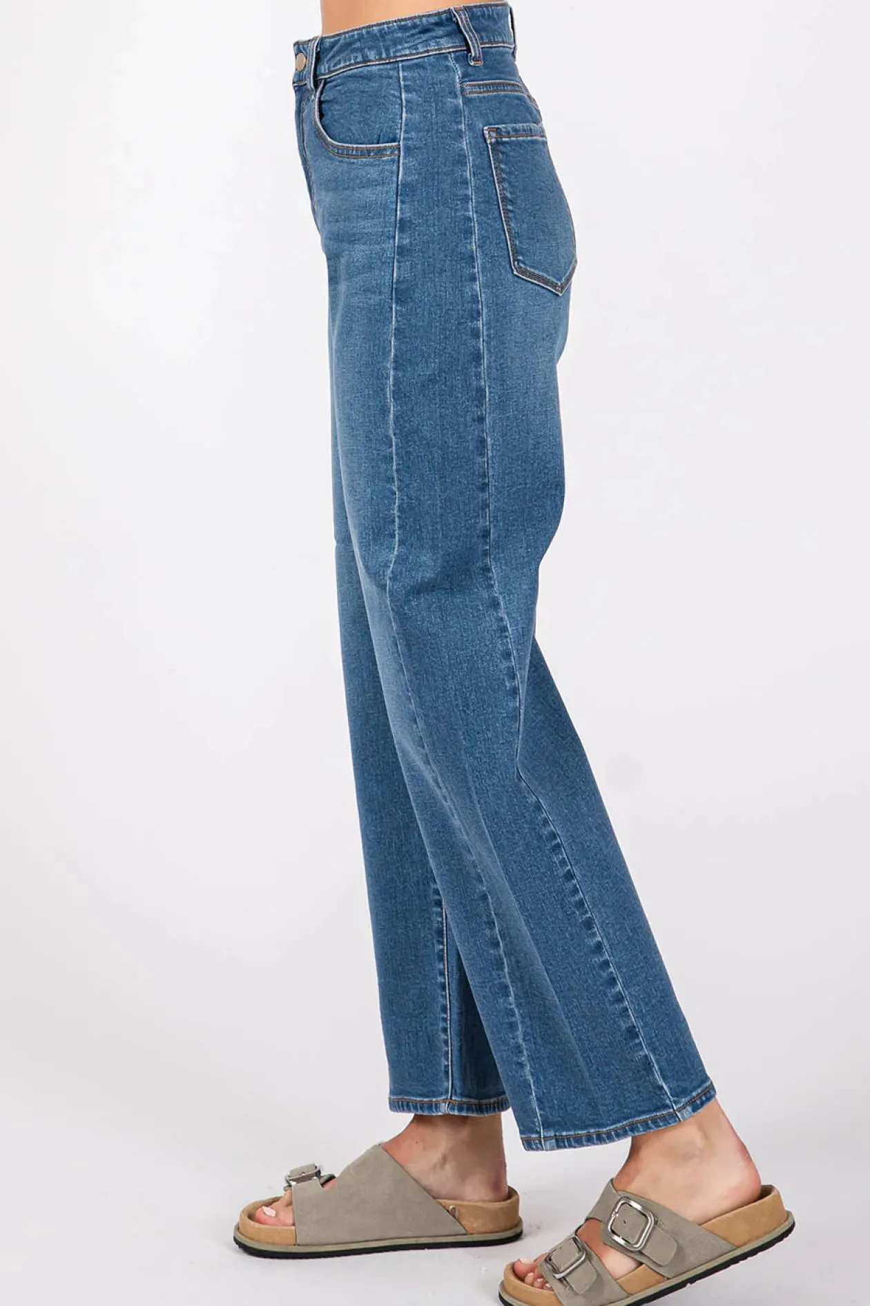 Modena Barrel Jean Medium Wash