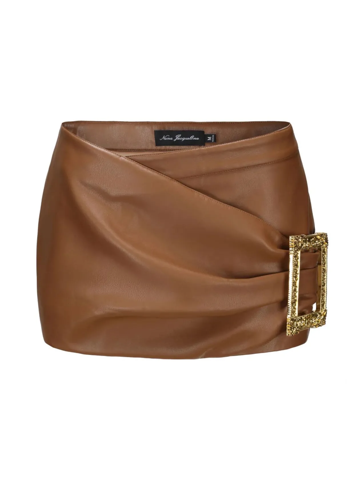 Nana Jacqueline Miranda Leather Mini Skirt in Brown