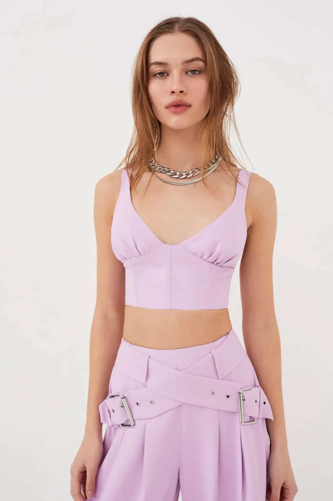 Natasha Crop Top in Purple