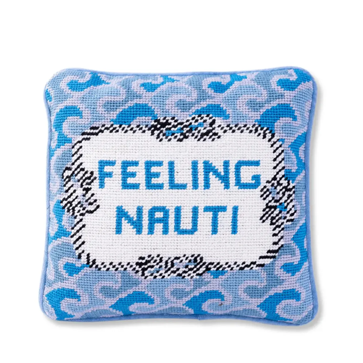 Nauti Needlepoint Pillow