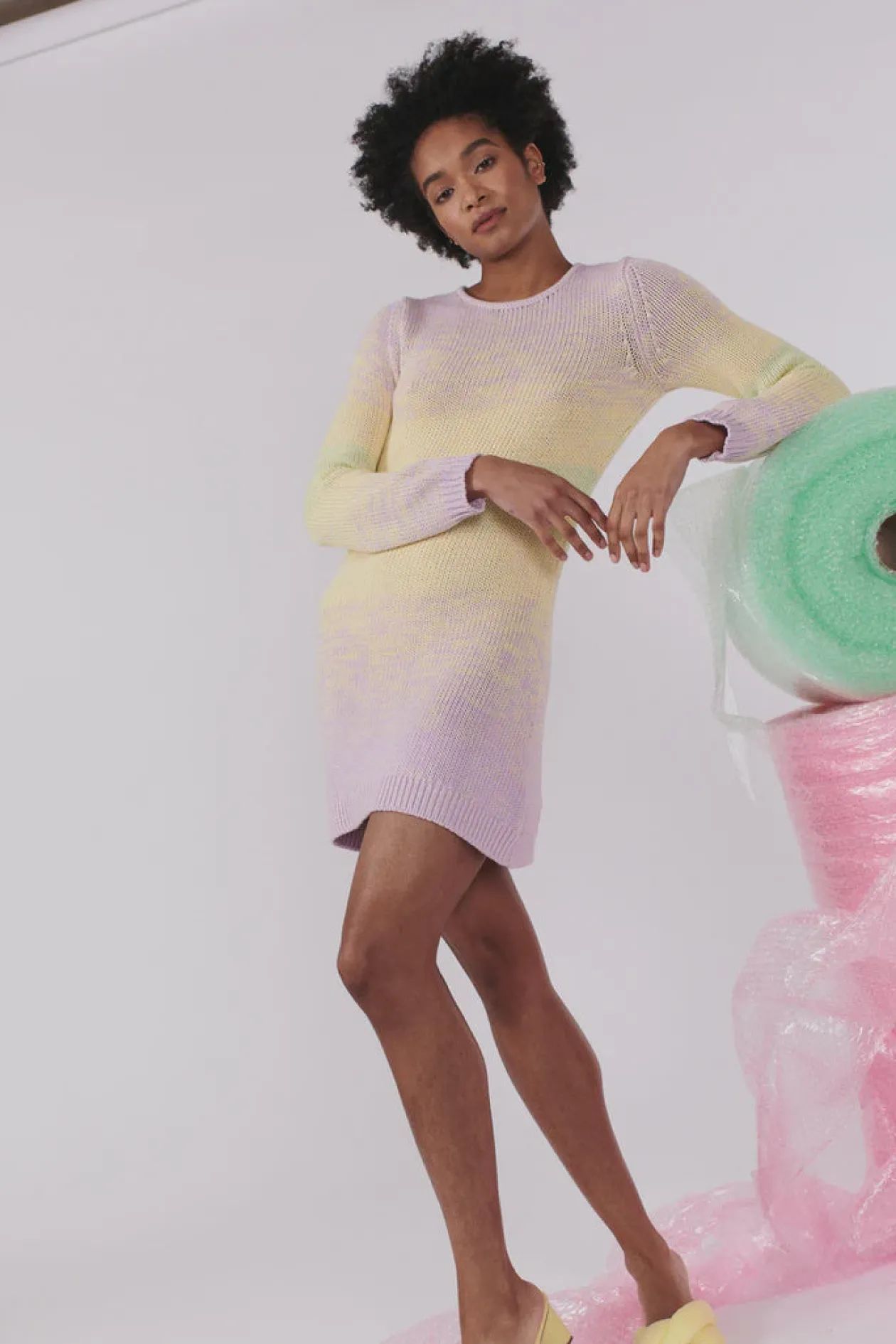 Olivia Rubin Wren Pastel Ombre Knit Mini Dress