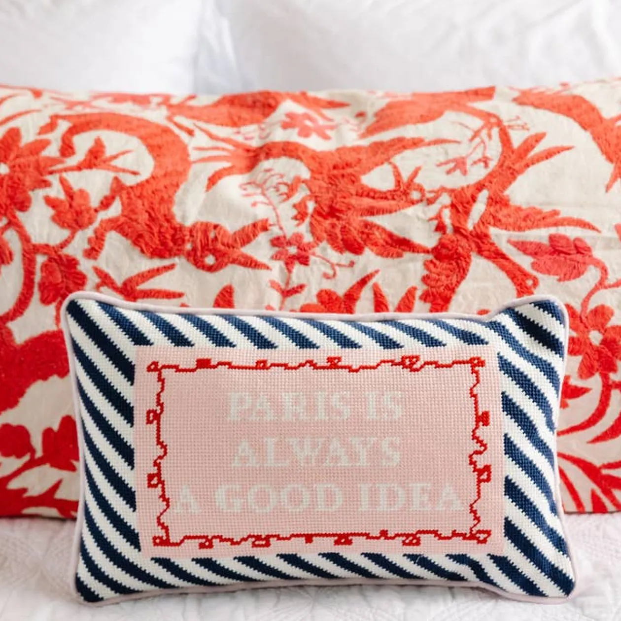 Paris Needlepoint Pillow